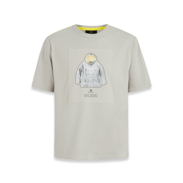 Belstaff Dalesman Graphic T-Shirt Cloud Grey/Yellow Oxide
