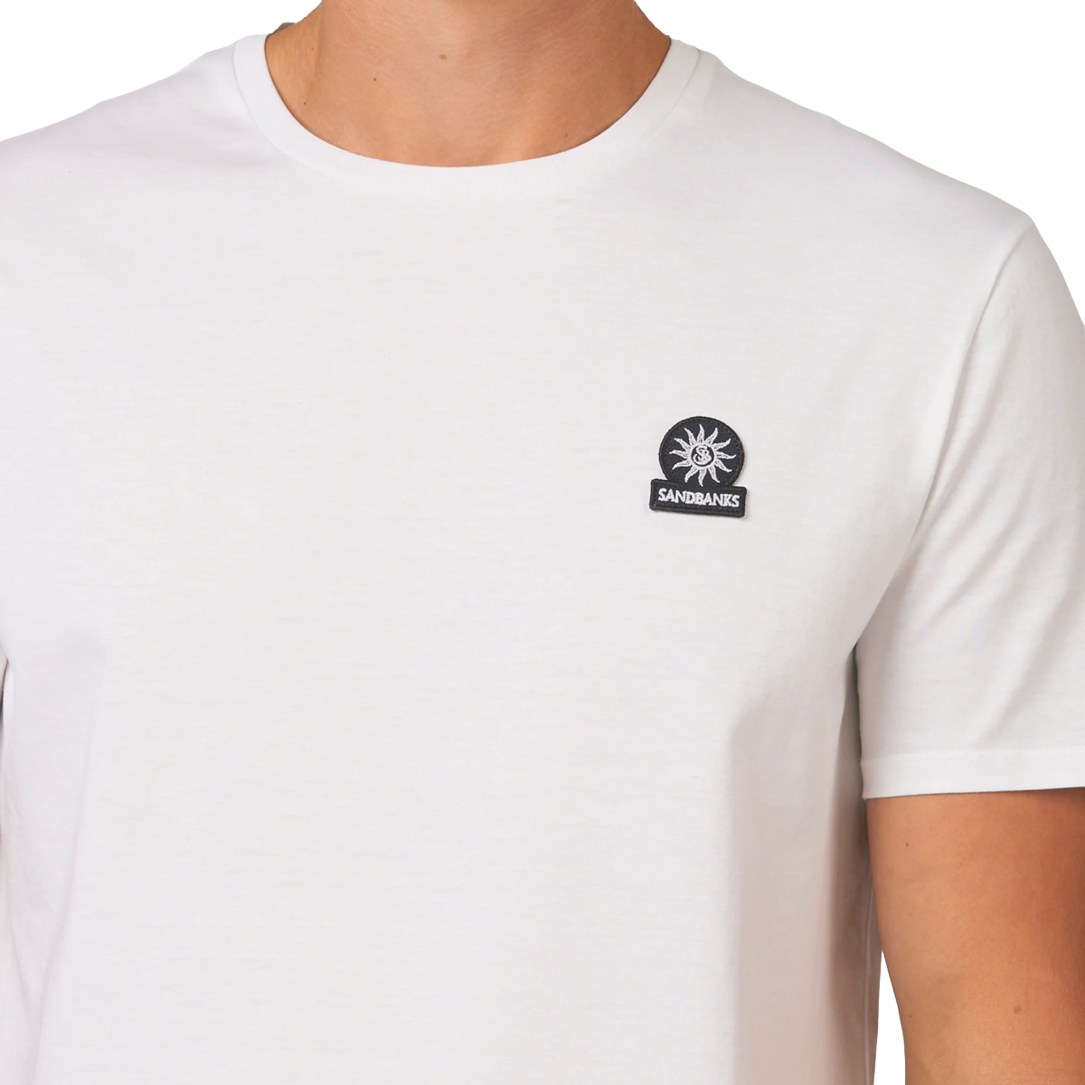 Sandbanks Badge Logo T-Shirt White