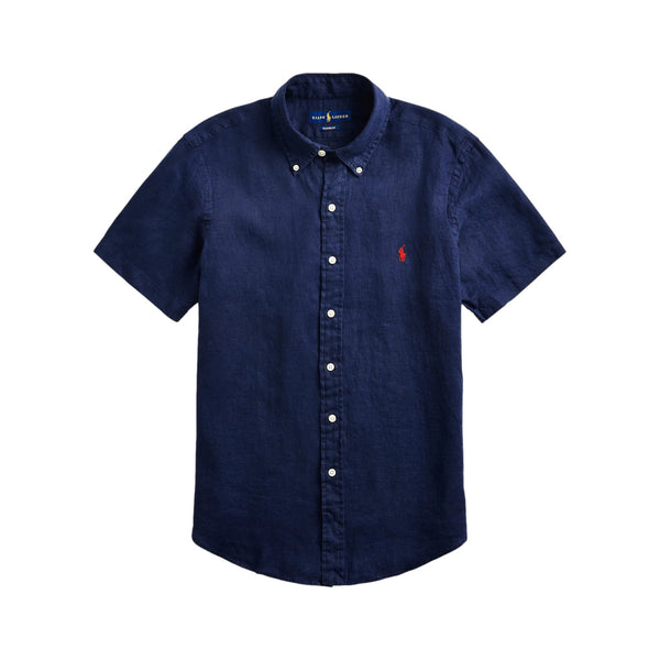 Polo Ralph Lauren SS Linen Shirt 005 Newport Navy