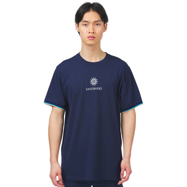 Sandbanks Tipped Graphic T-Shirt Navy