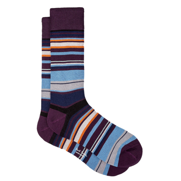 PS Paul Smith Benito Stripe Socks 59 Violet