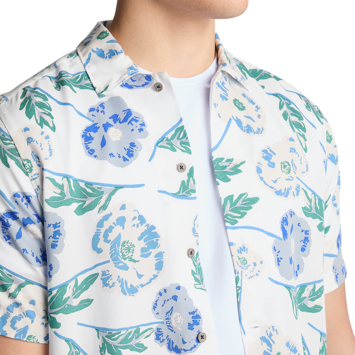 Remus Uomo  Floral Print Shirt 13924SS 12 Blue