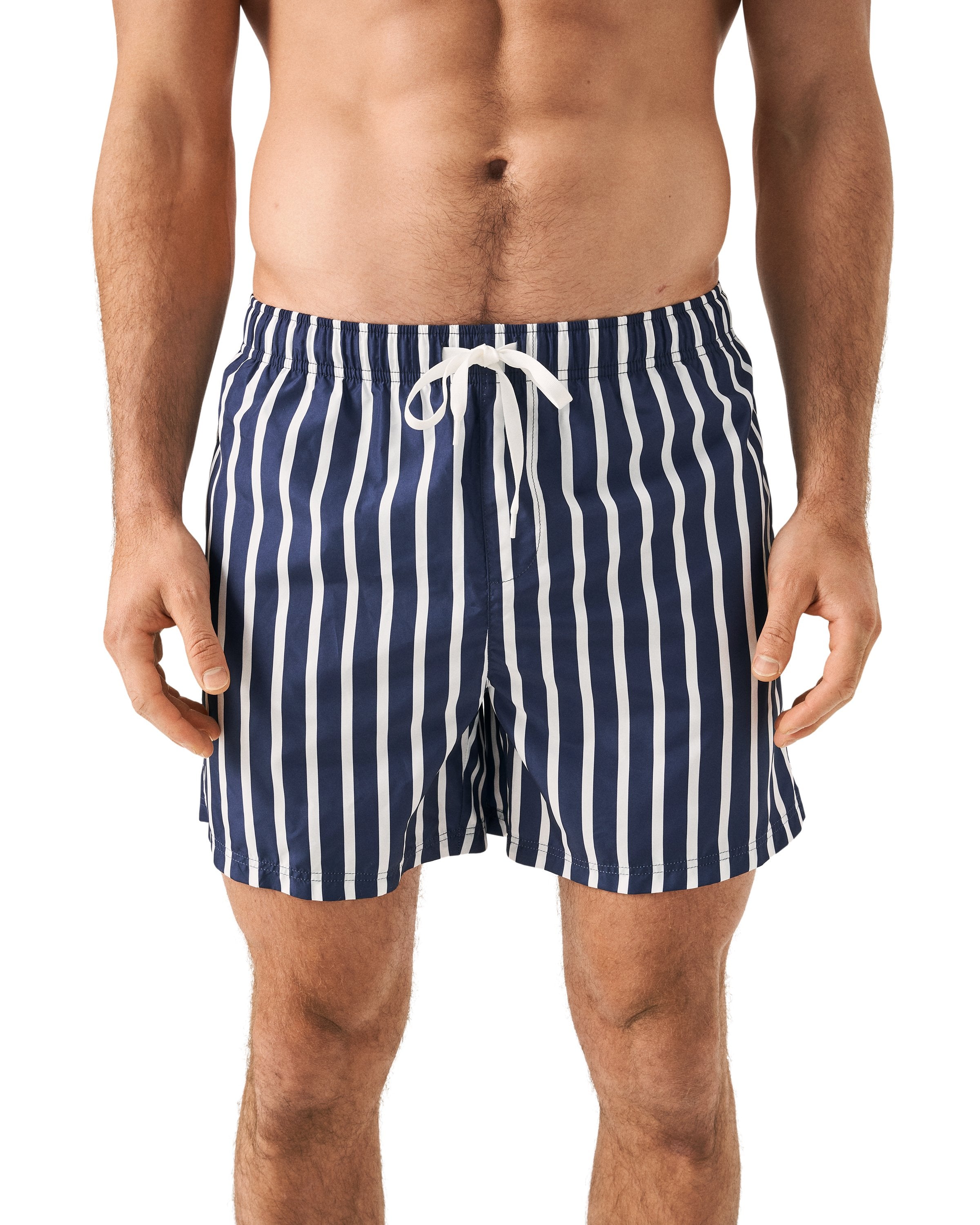 Eton Striped Swimming Shorts 27 Navy