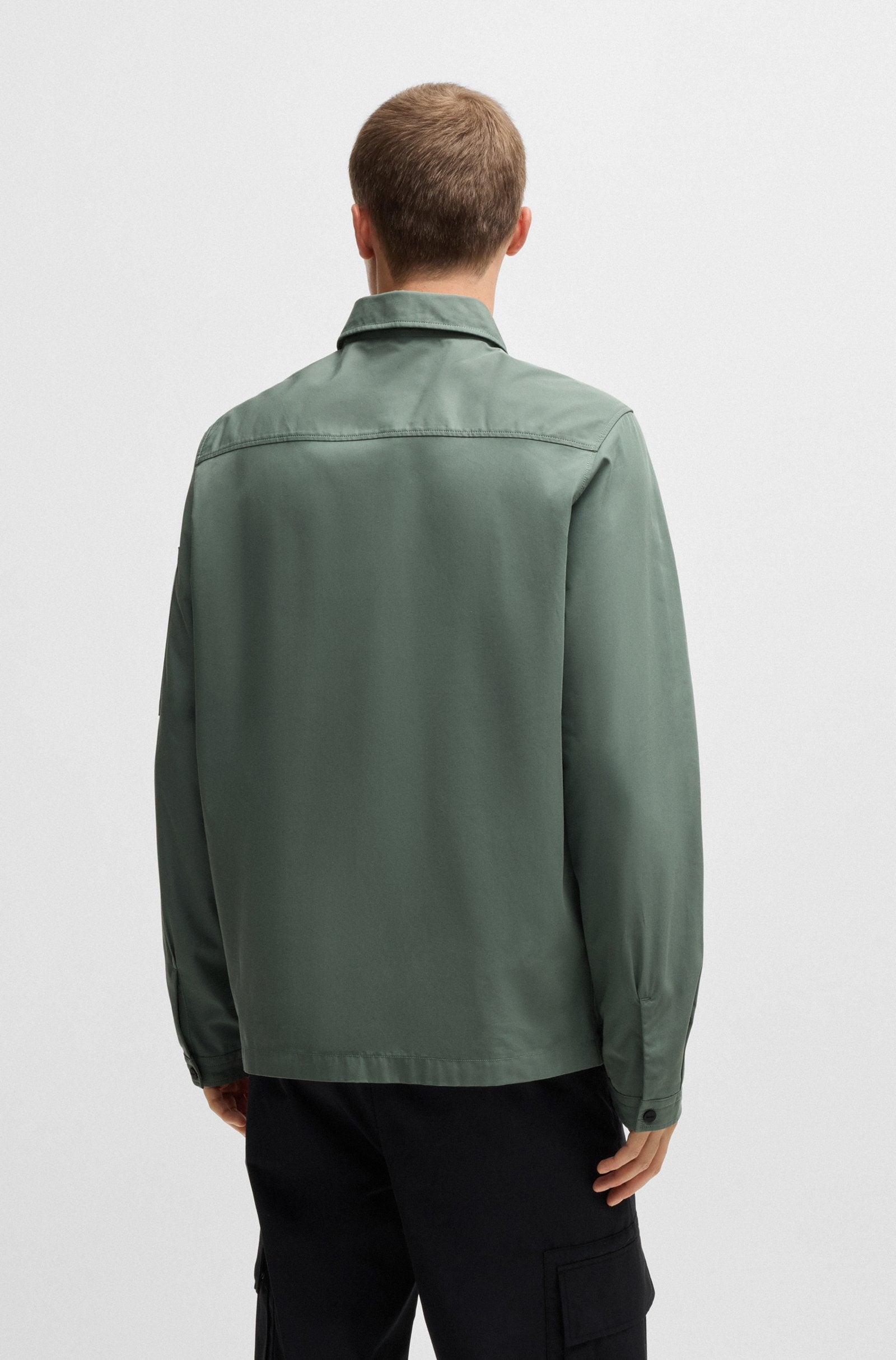 HUGO Emmond Overshirt A2-24 343  Open Green