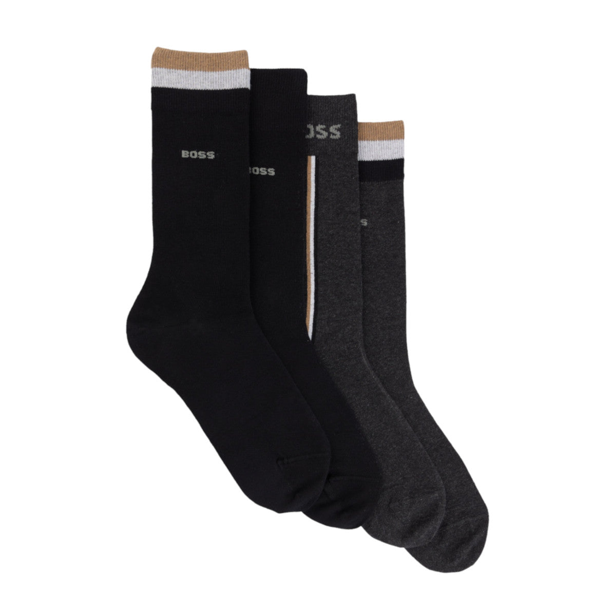 BOSS Black 4P RS Gift Iconic CC Socks 001 Black