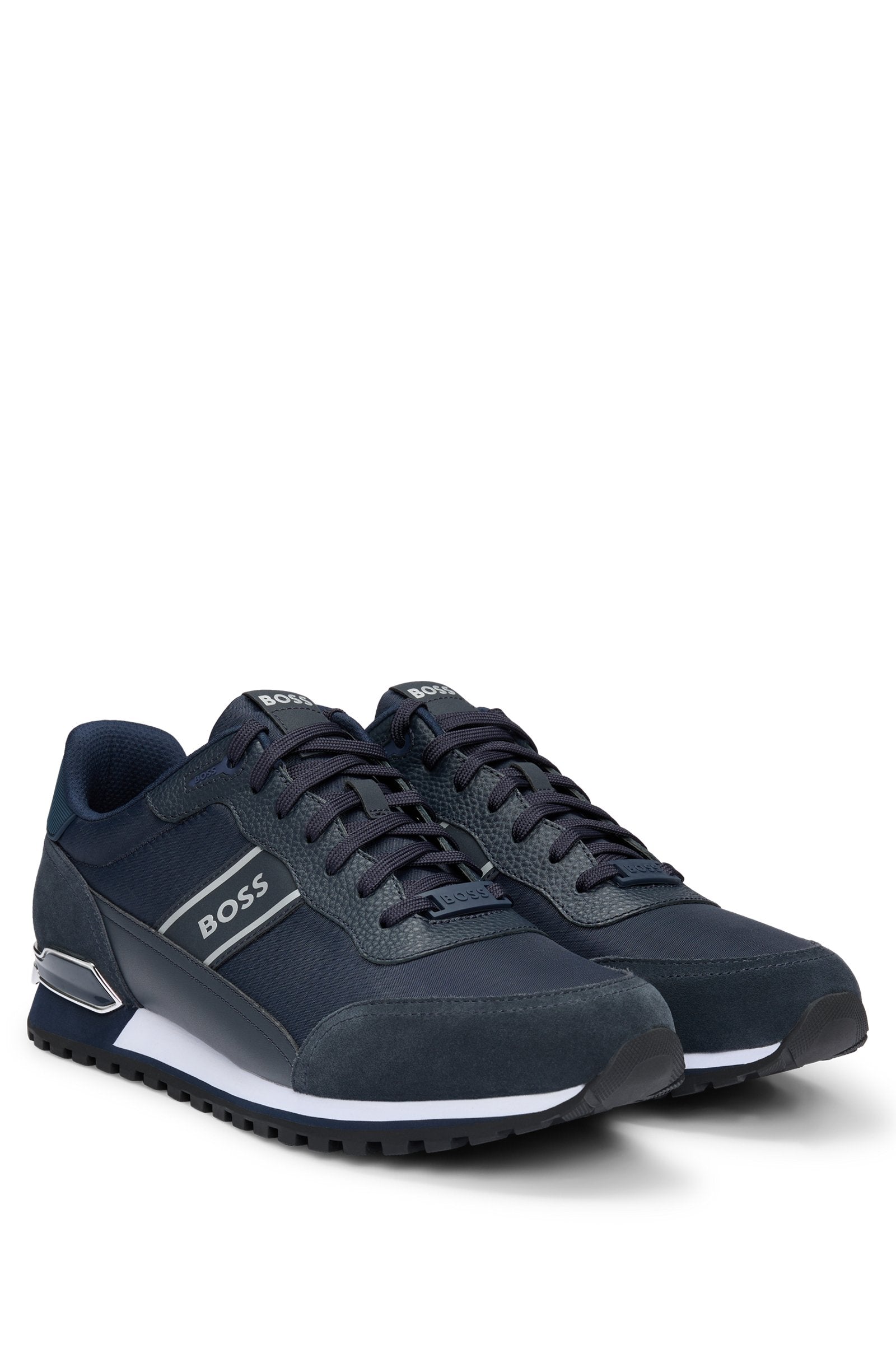 BOSS Black Parker-L_Runn_rsmx Trainers 402 Dk Blue