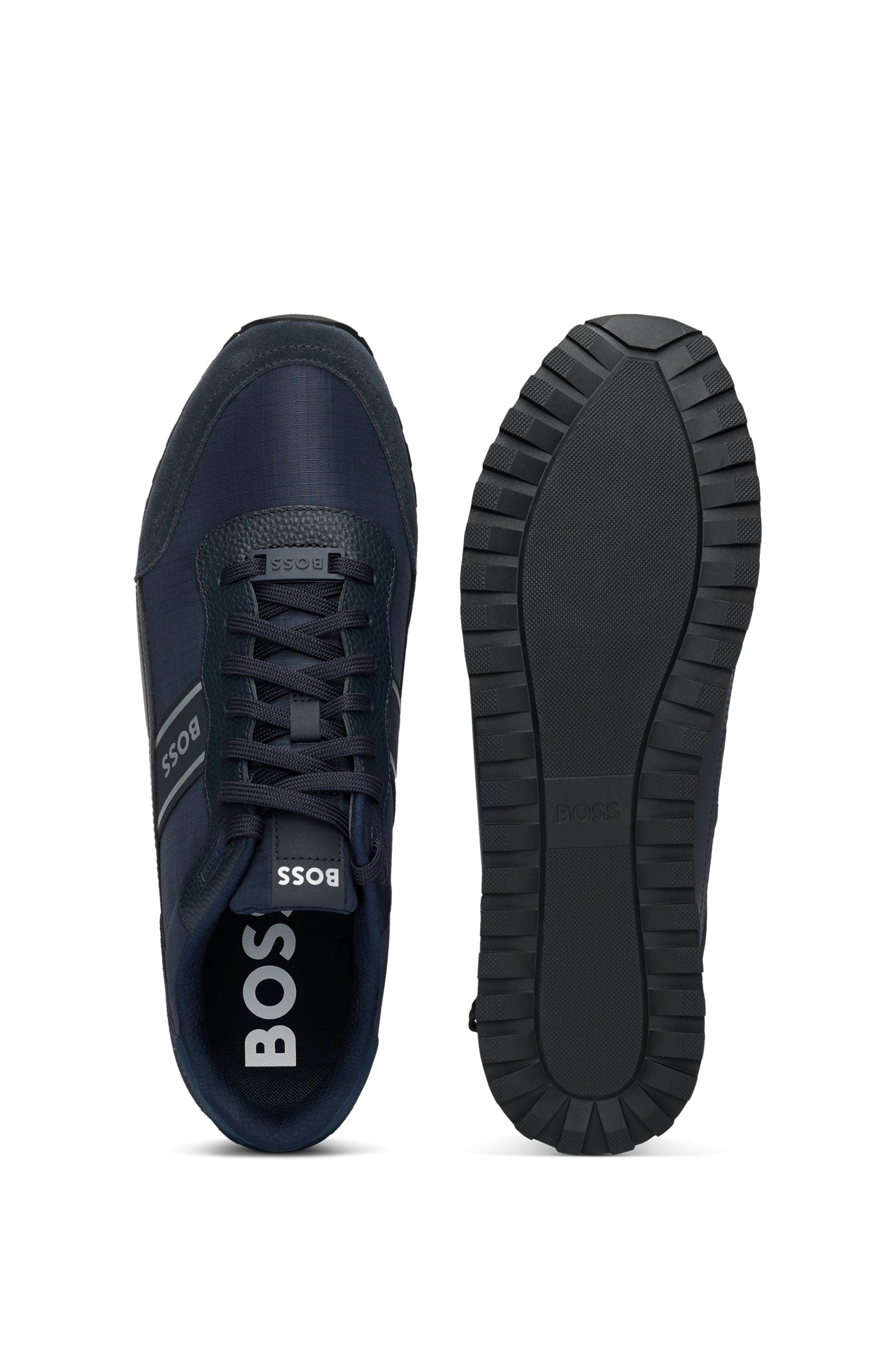 BOSS Black Parker-L_Runn_rsmx Trainers 402 Dk Blue