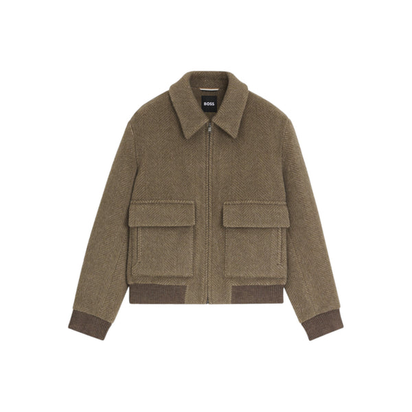 BOSS Black H-Charly-254 Coat 245 Open Brown