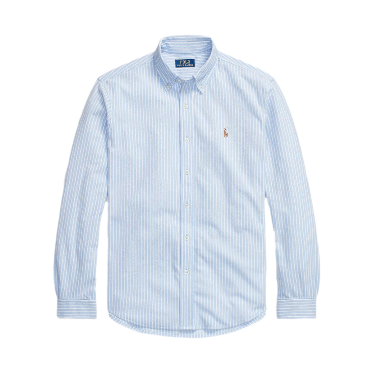 Polo Ralph Lauren LS Mesh Oxford Sport Shirt 002 Dress Shirt Blue/White