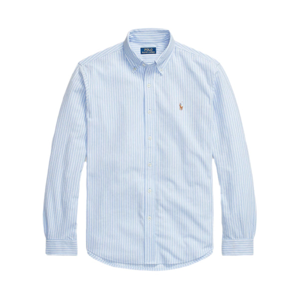 Polo Ralph Lauren LS Mesh Oxford Sport Shirt 002 Dress Shirt Blue/White