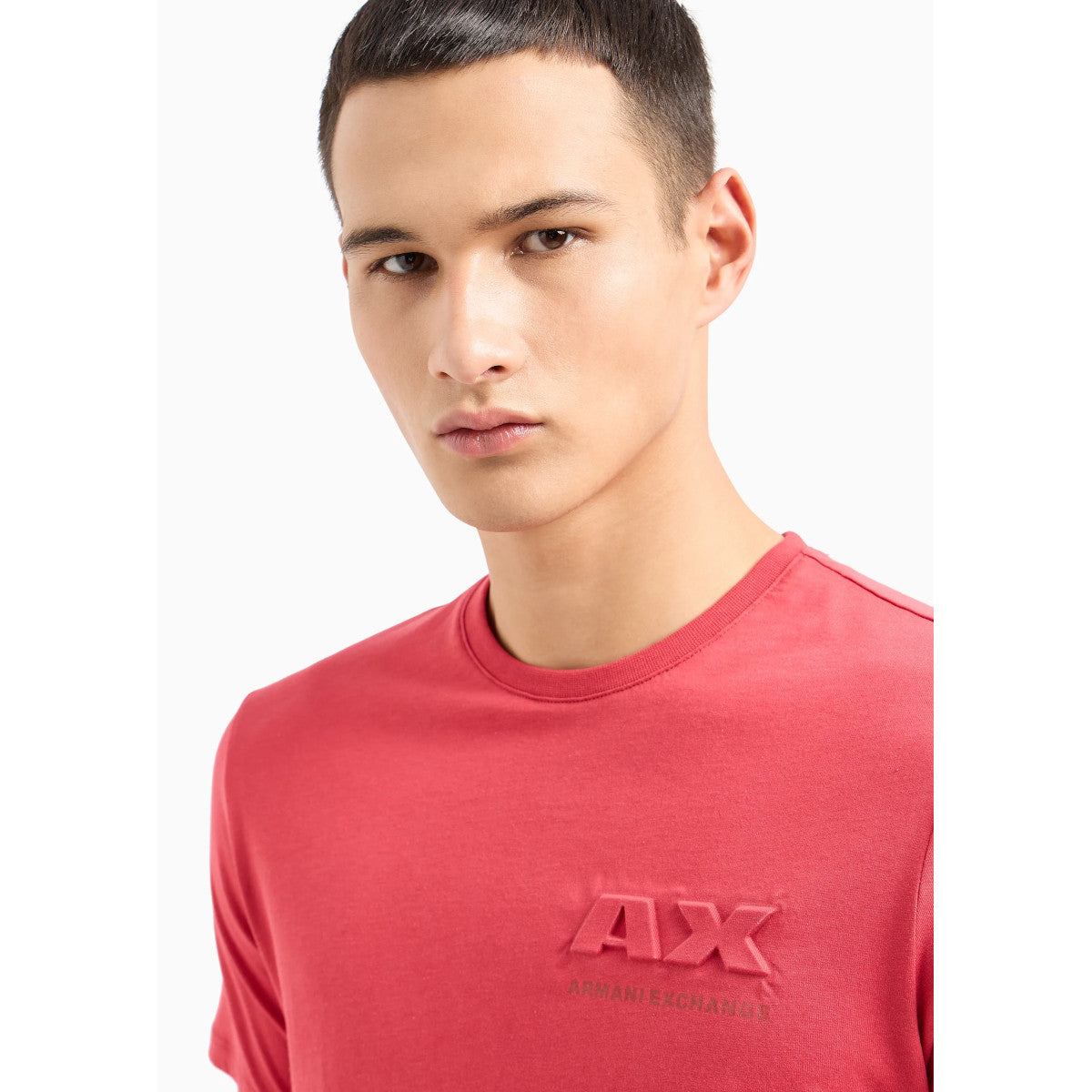 Armani Exchange Embossed Logo T-Shirt 14BJ Red