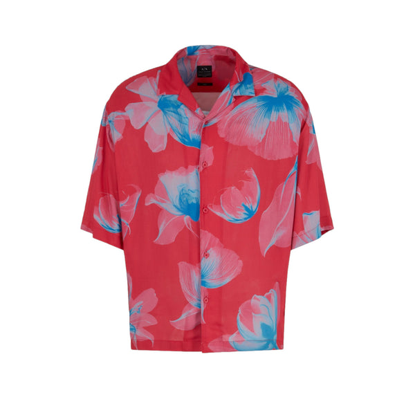 Armani Exchange Floral Shirt 7418 Pink