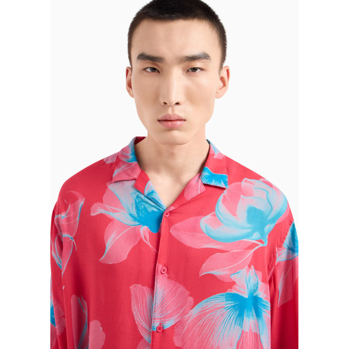 Armani Exchange Floral Shirt 7418 Pink