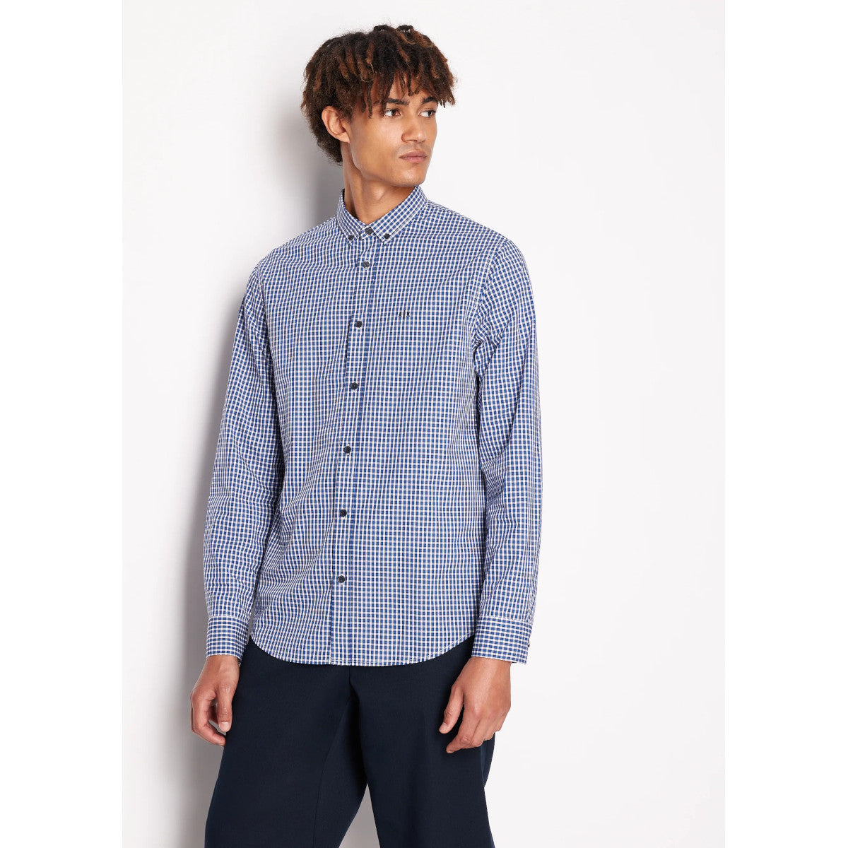 Armani checked online shirt