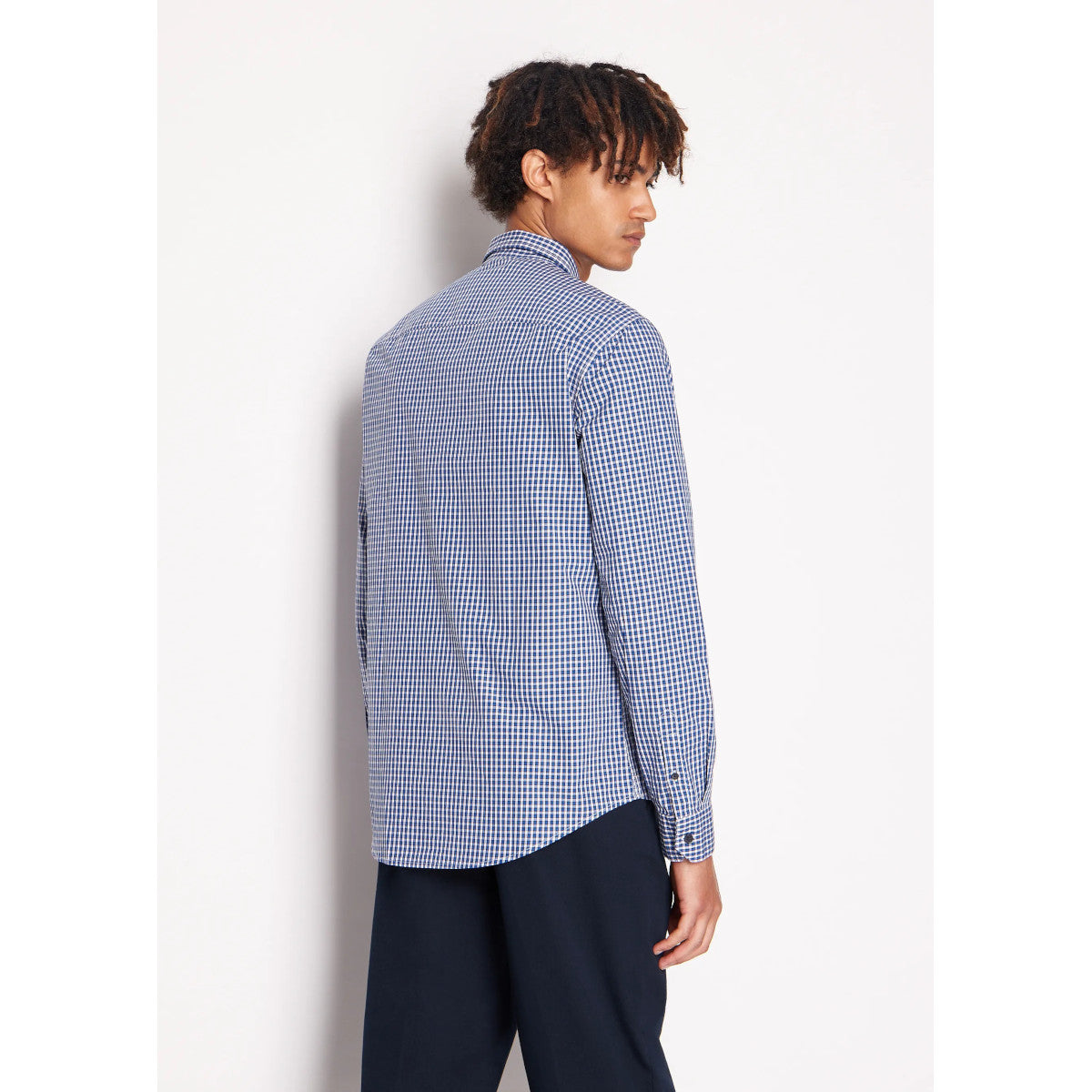 Armani checked shirt deals