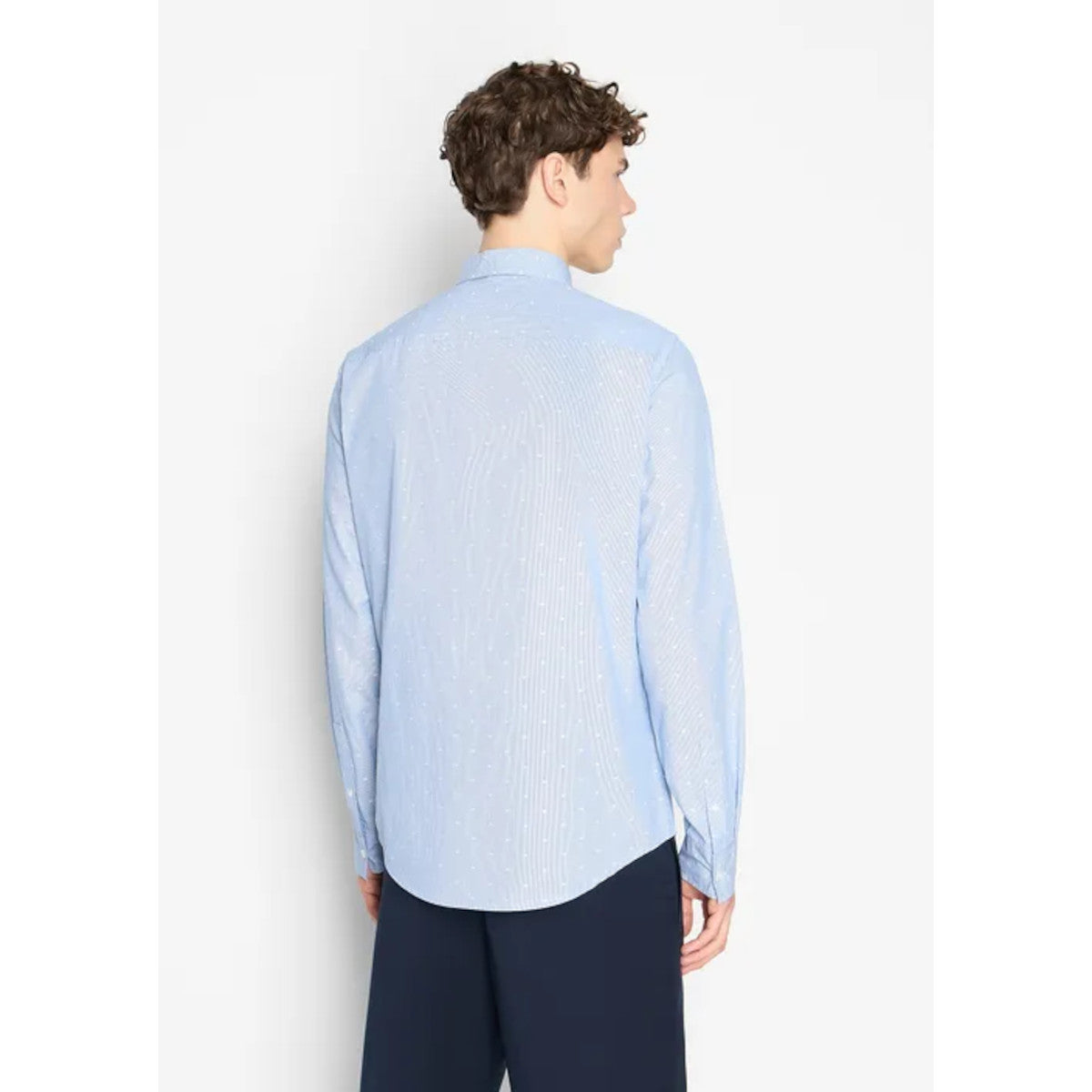 Armani Exchange LS Dot Shirt 51AL Blue