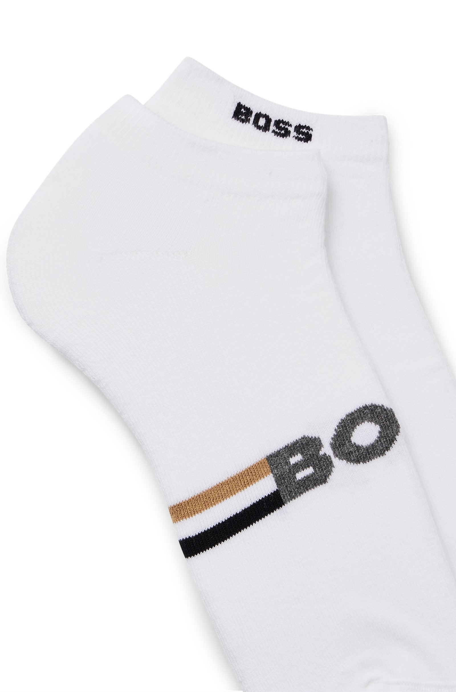 BOSS Black 2P AS Plish Iconic CC Socks 10257 100 White