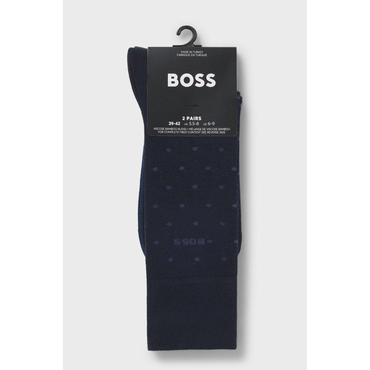 BOSS Black 2PRS MiniDot VIBambo Socks 401 Dark Blue