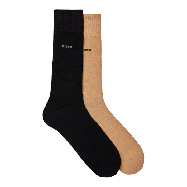 BOSS Black 2P RS VI Bamboo Socks A1-24 260 Med Beige