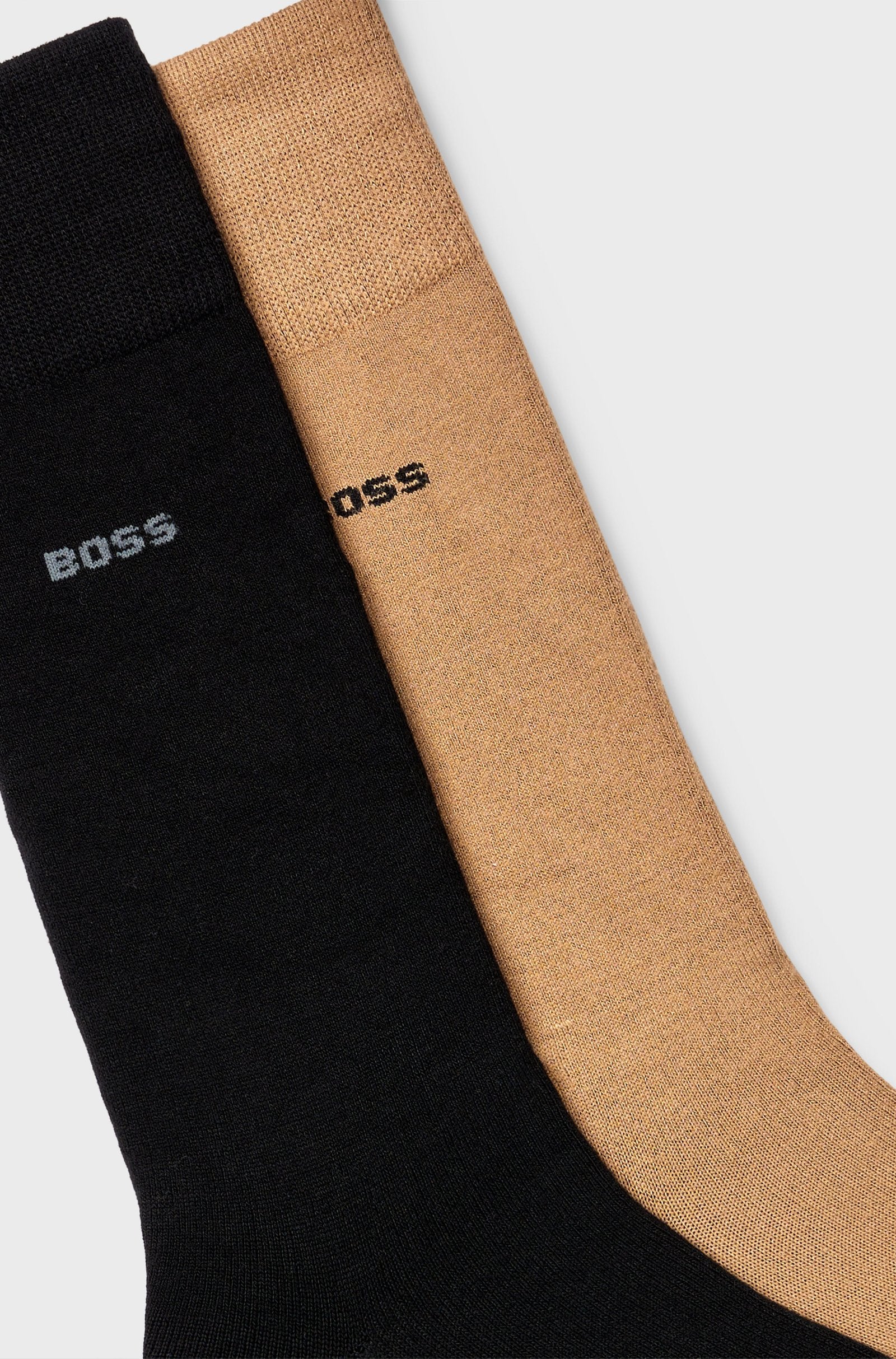 BOSS Black 2P RS VI Bamboo Socks A1-24 260 Med Beige