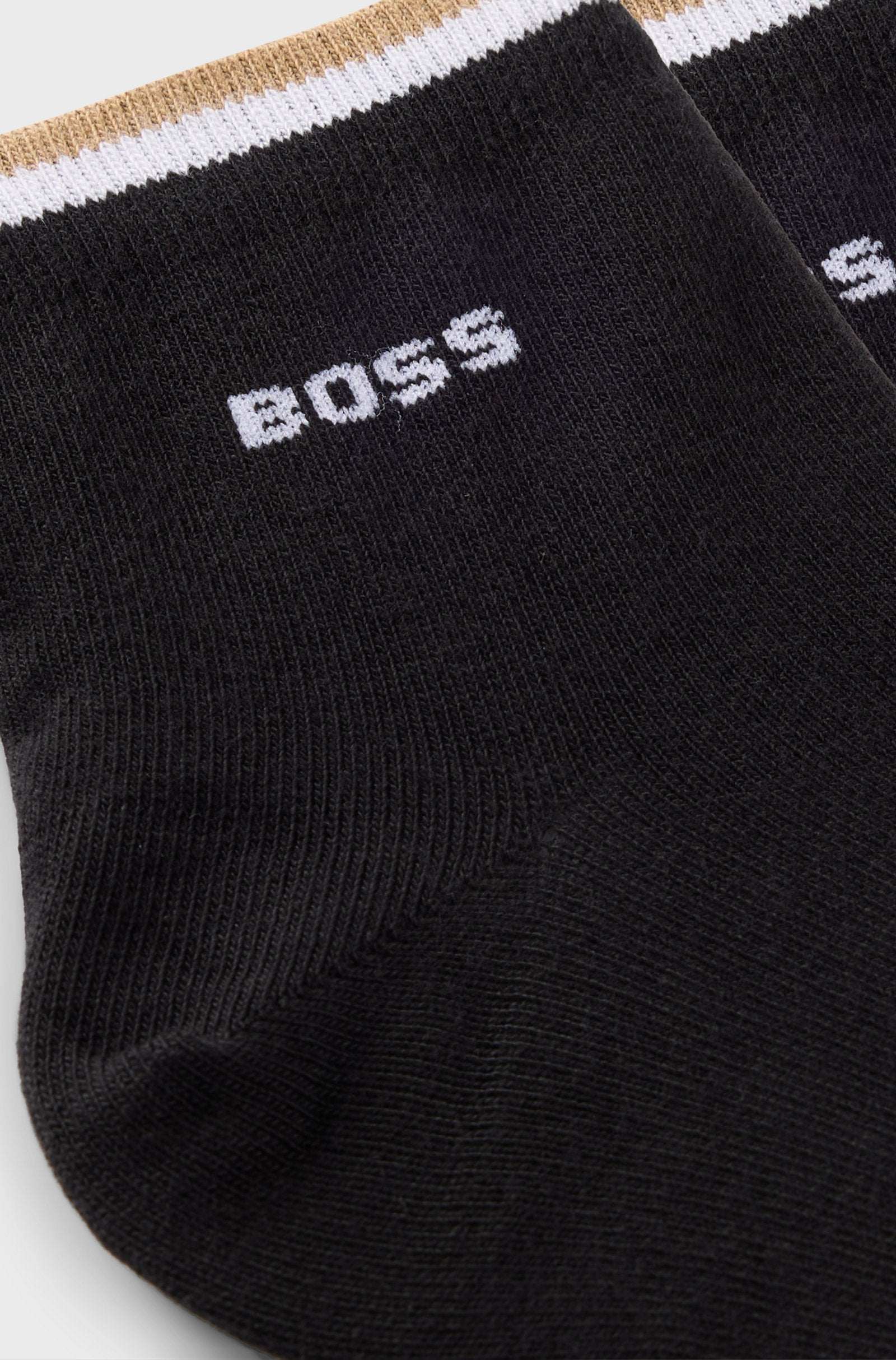 BOSS Black 2P SH Stripe CC Socks 001 Black