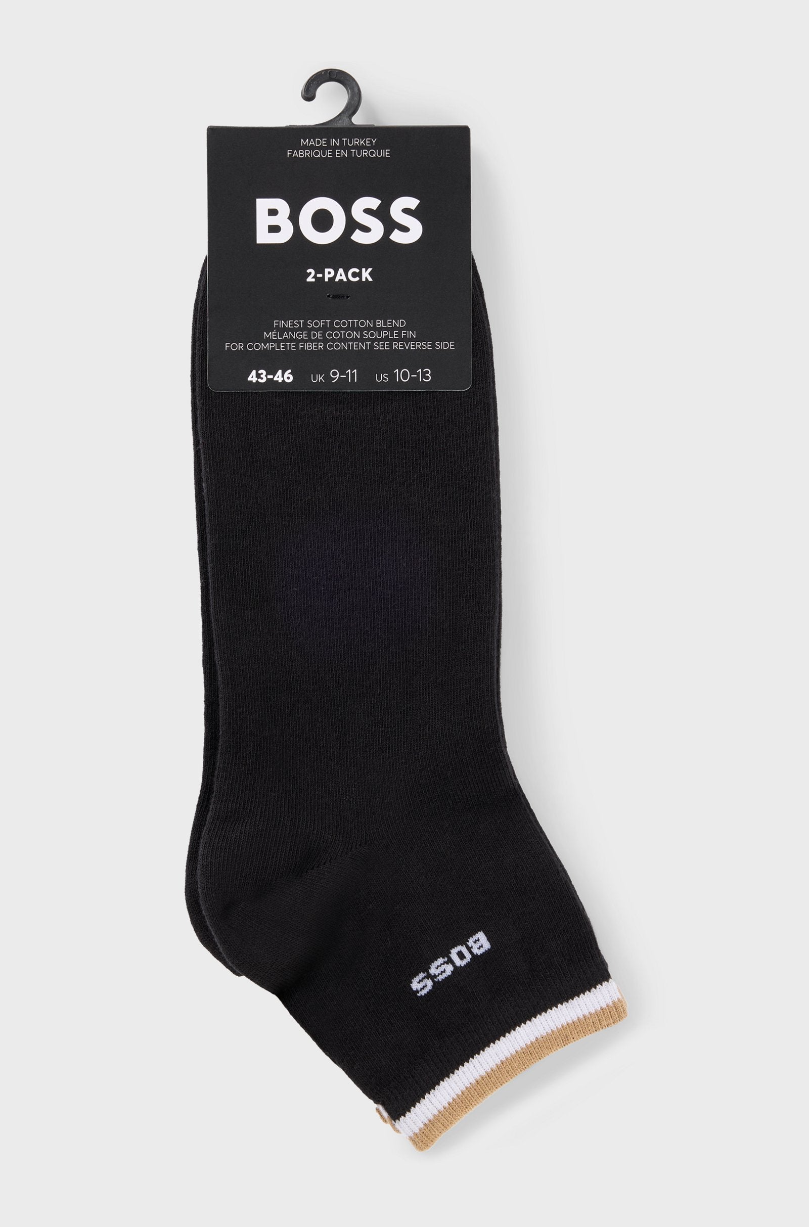 BOSS Black 2P SH Stripe CC Socks 001 Black