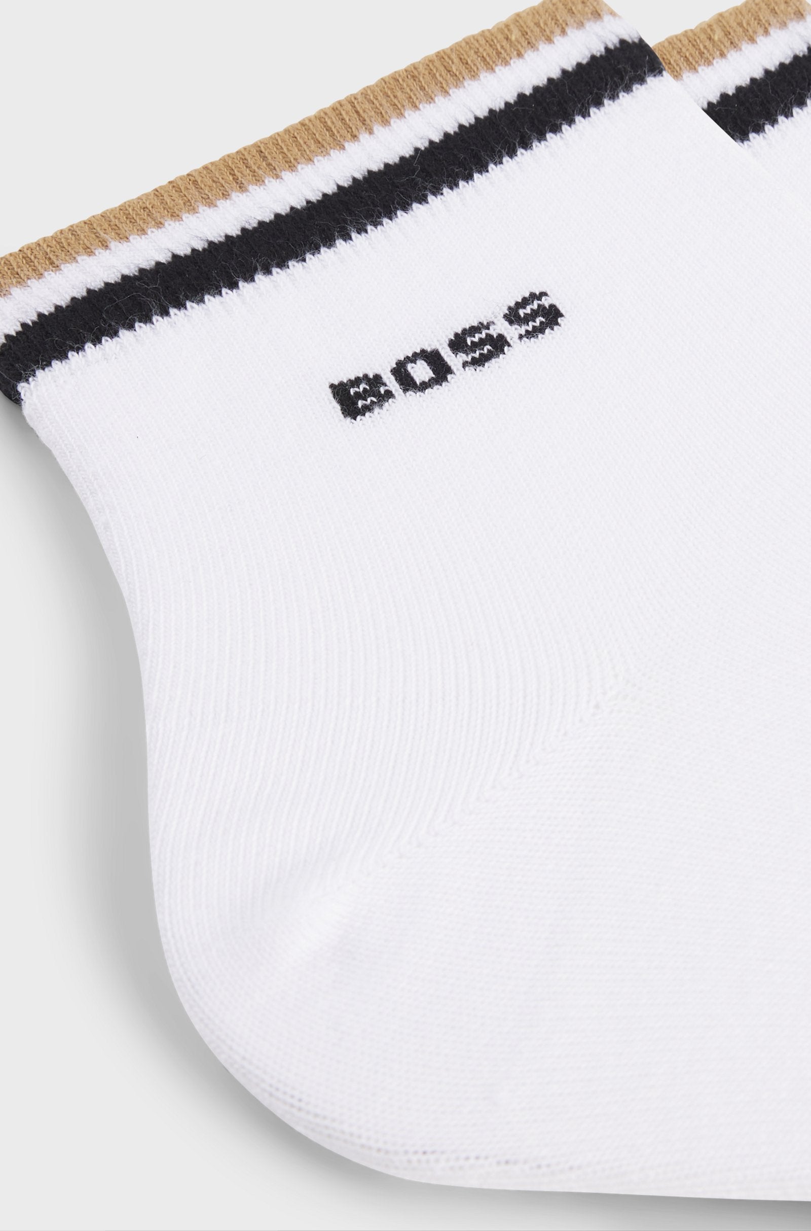 BOSS Black 2P SH Stripe CC Socks 100 White