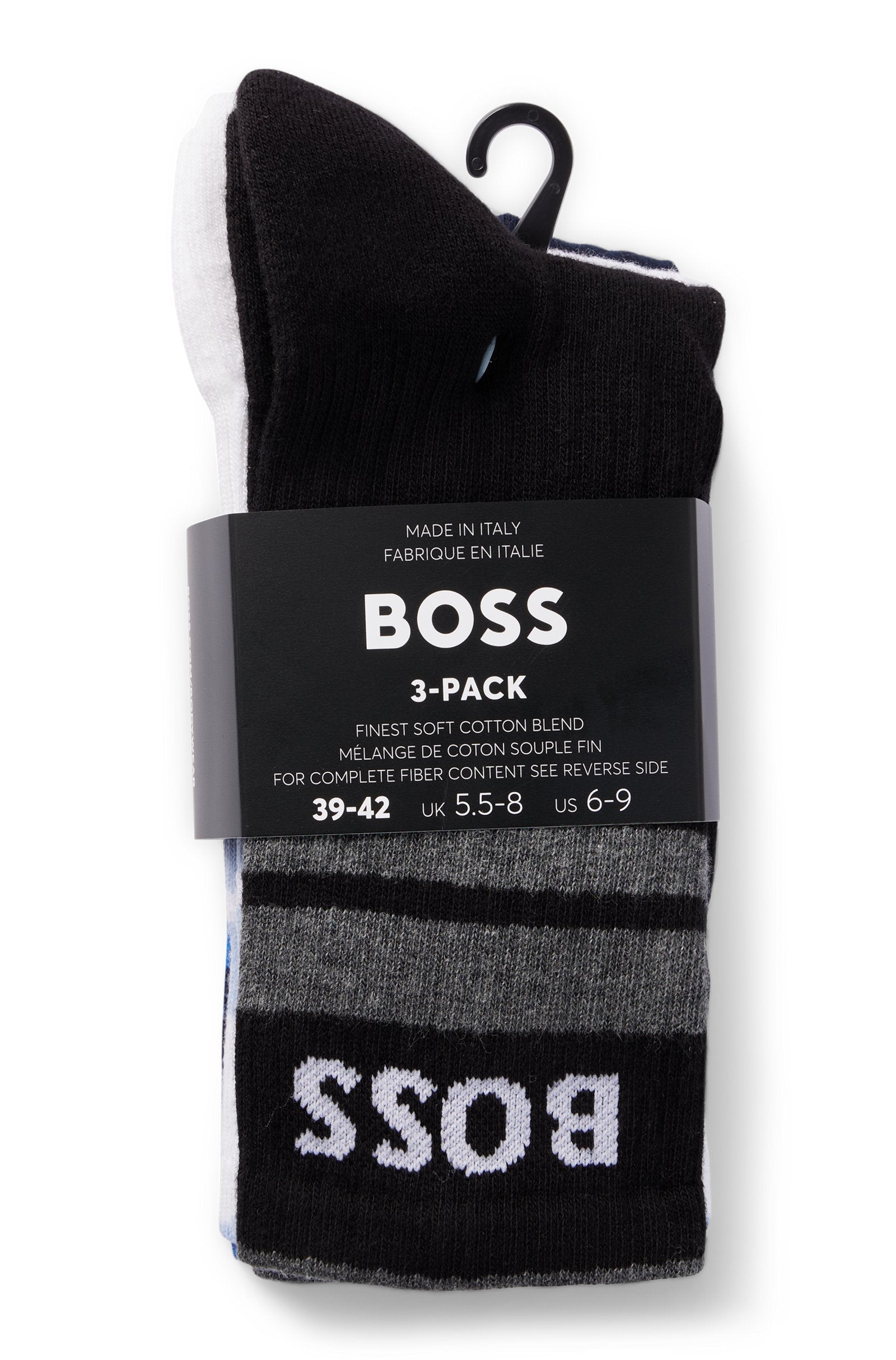 BOSS Black 3P QS Rib Stripe Socks 961 Misc