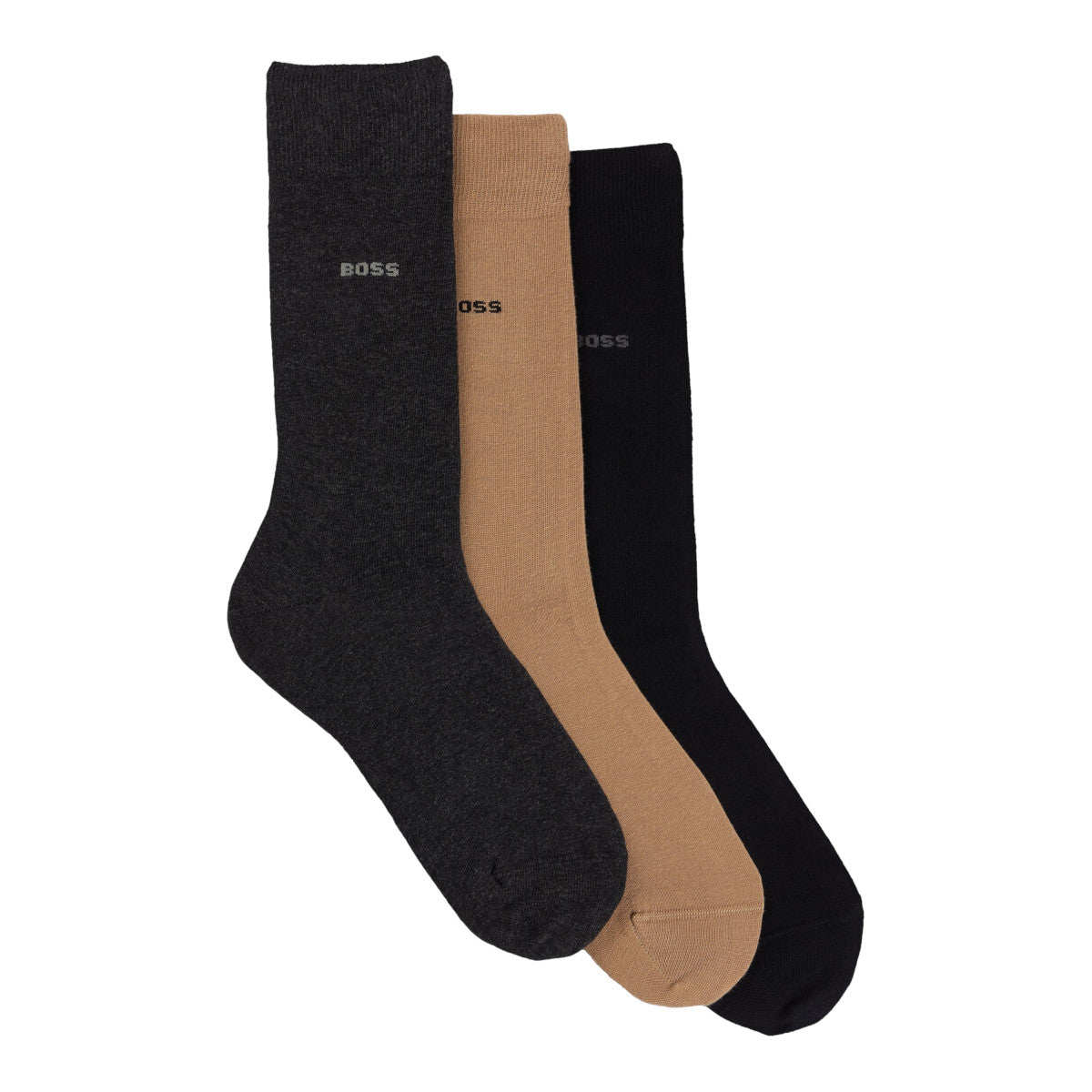 BOSS Black 3P RS GiftSet Uni CC Socks 260 Med Beige