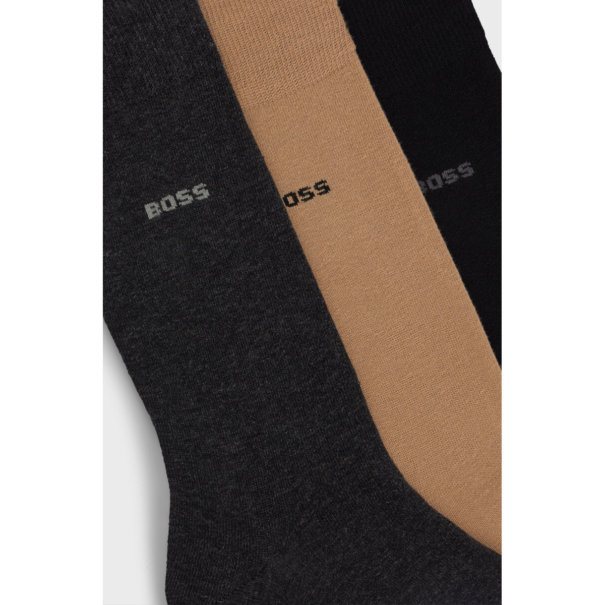 BOSS Black 3P RS GiftSet Uni CC Socks 260 Med Beige