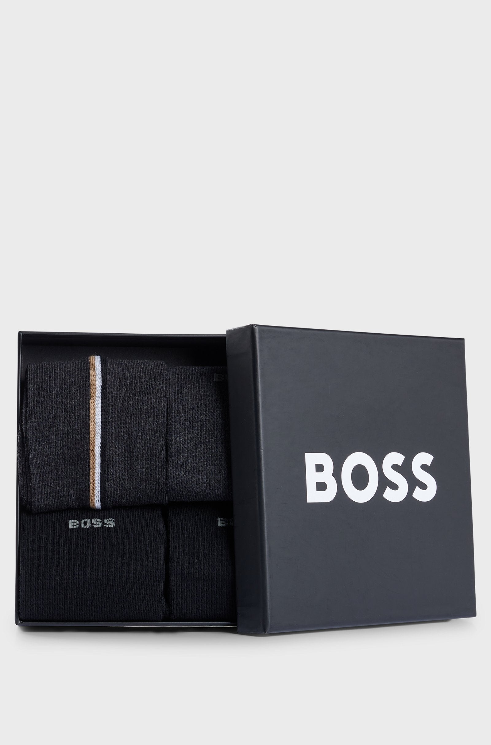 BOSS Black 4P RS Gift Iconic CC Socks 001 Black