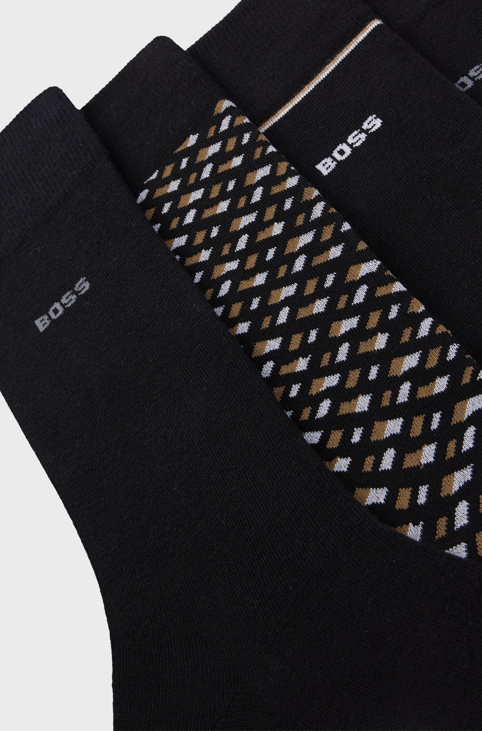 BOSS Black 4P RS Gift Monogram Socks 001 Black