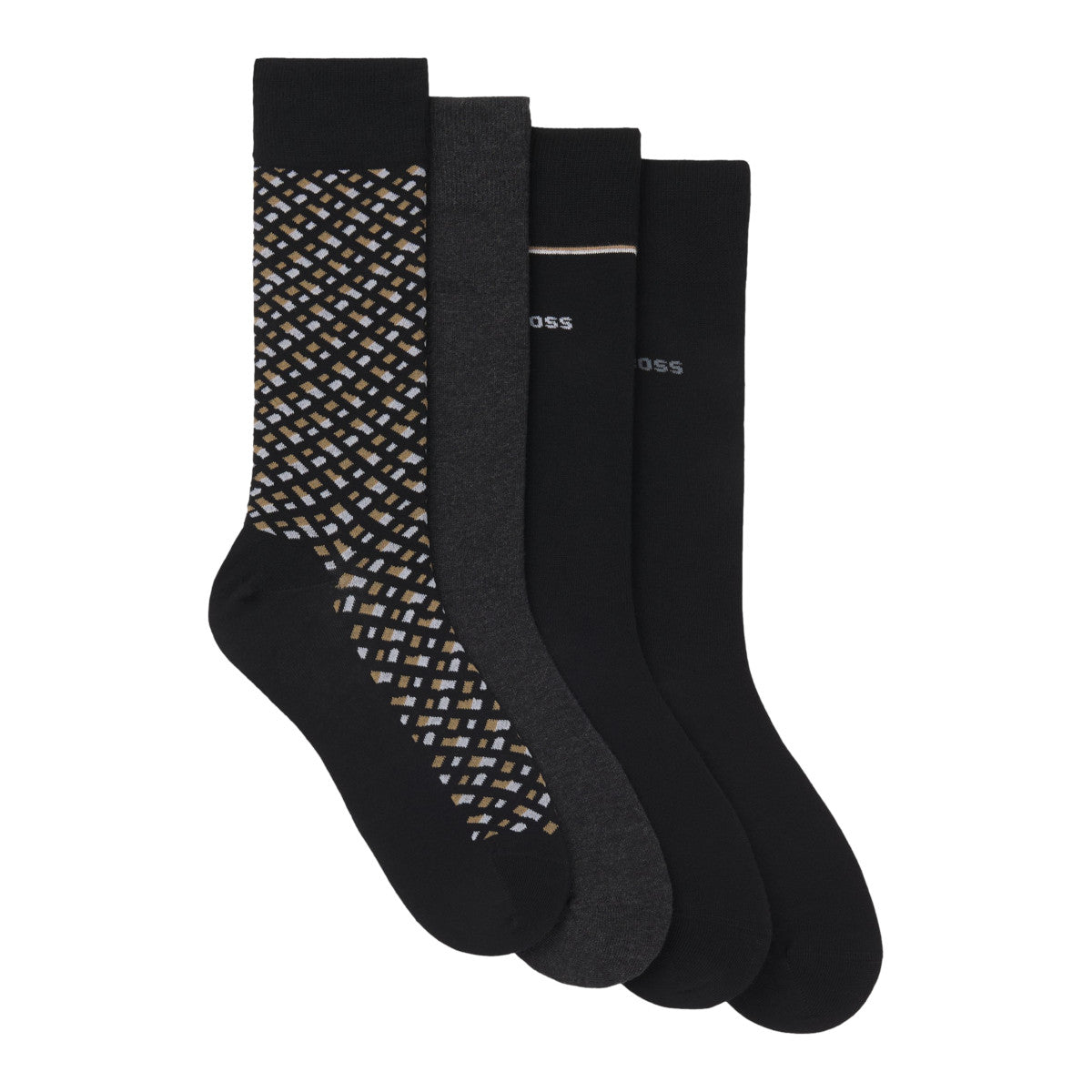 BOSS Black 4P RS Gift Monogram Socks A1-25
