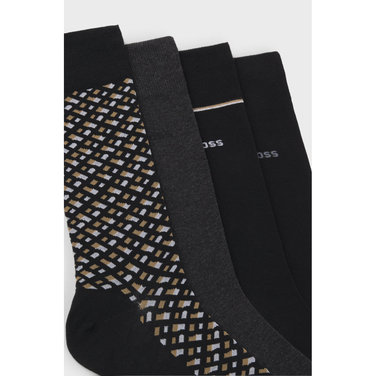 BOSS Black 4P RS Gift Monogram Socks A1-25