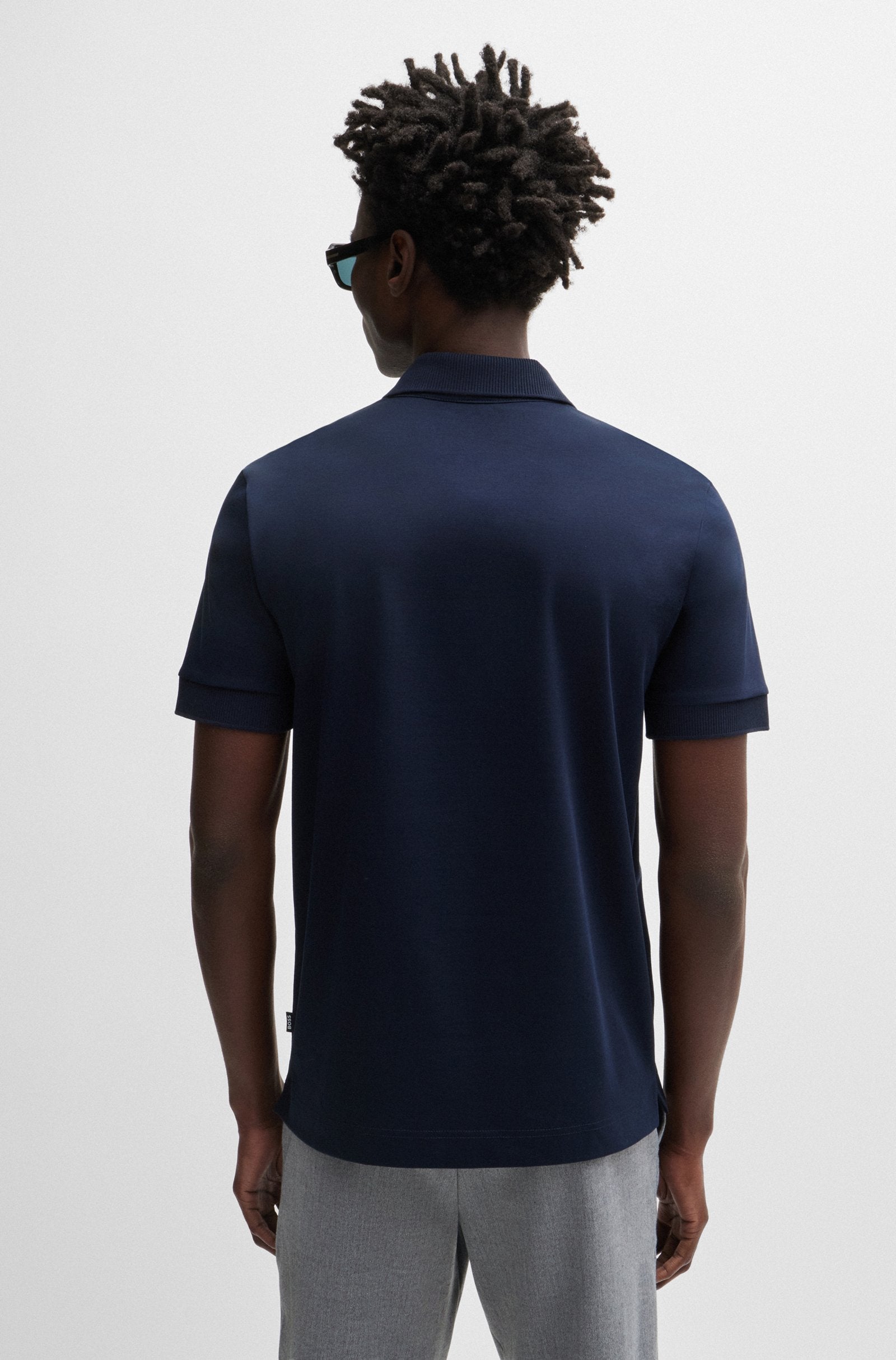 BOSS Black C-Parris 01 Polo Shirt 10263030 404 Dk Blue