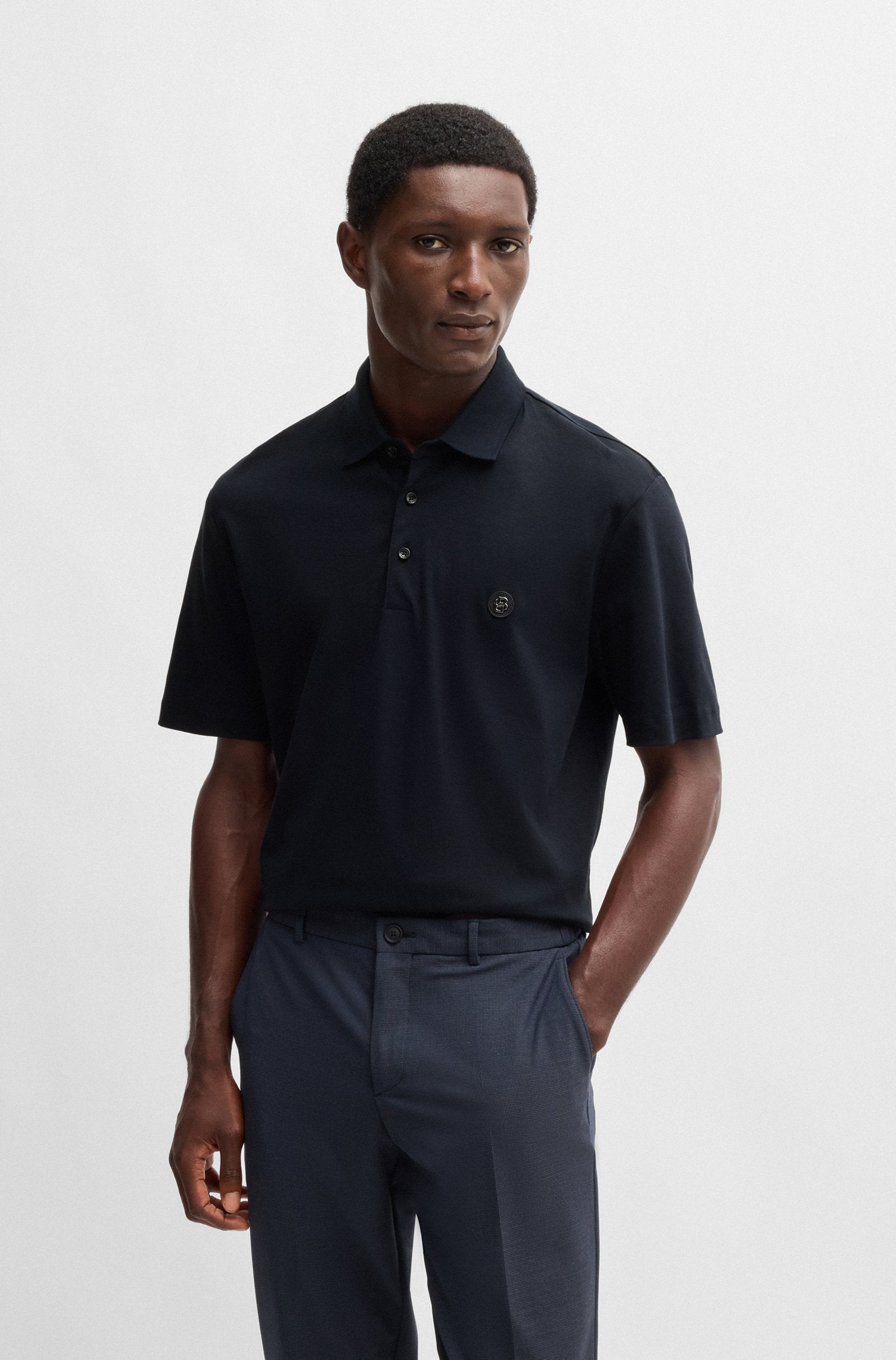 BOSS Black C-Parris 01 Polo Shirt A2-24 404 Dk Blue