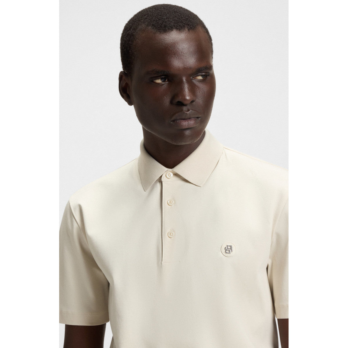 BOSS Black C-Parris 01 Polo Shirt S2-25 131 Open White