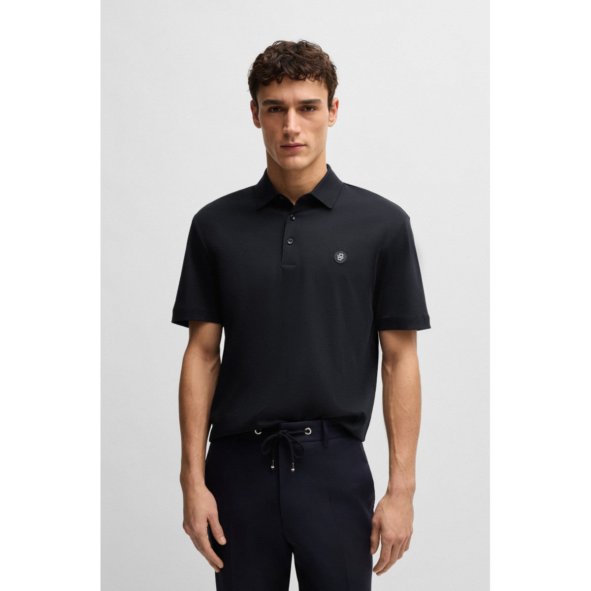 BOSS Black C-Parris 01 Polo Shirt S2-25 404 Dk Blue