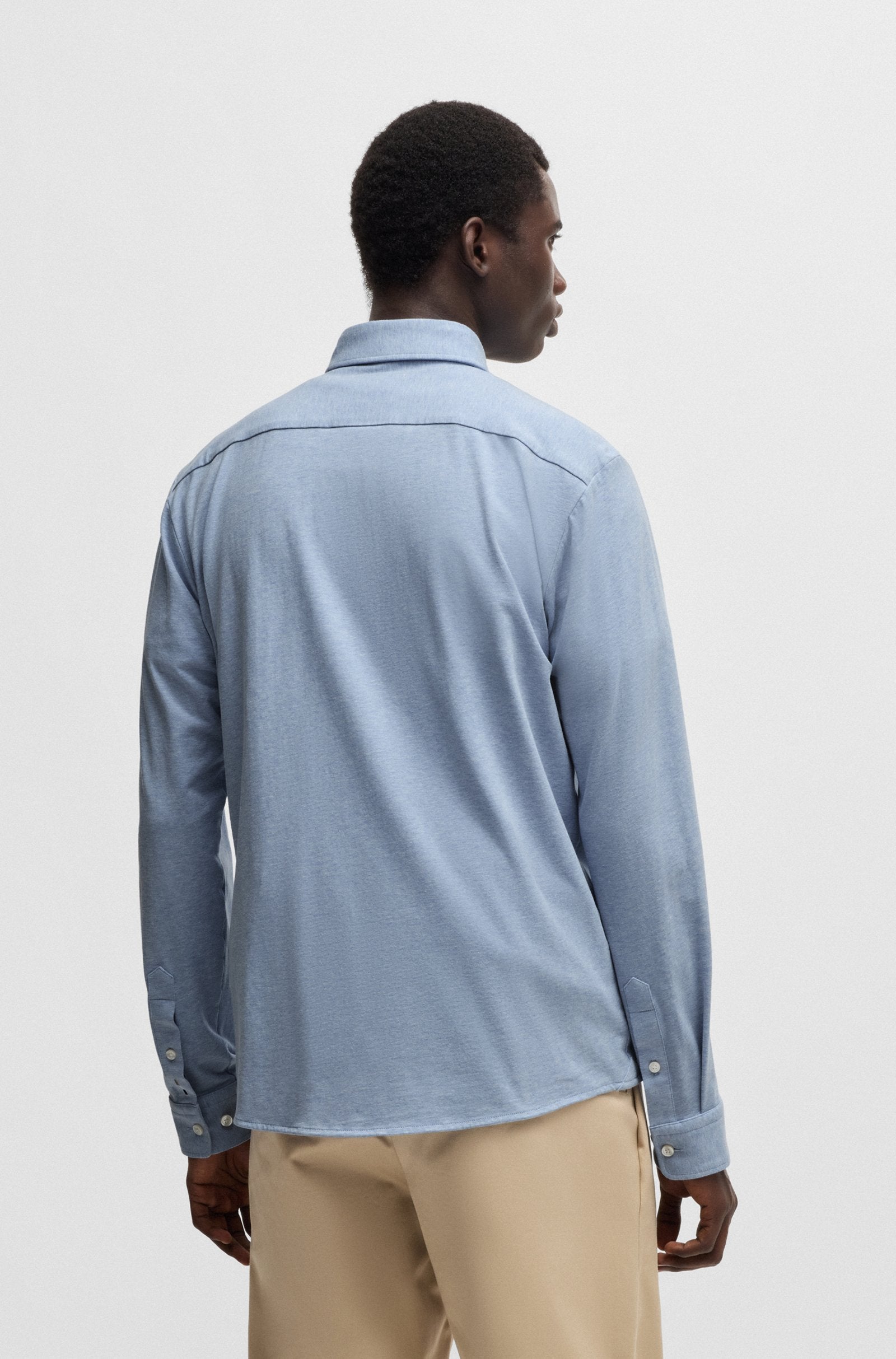 BOSS Black C-ROAN-SPREAD-C3-243 Shirt 450 Light Pastel Blue