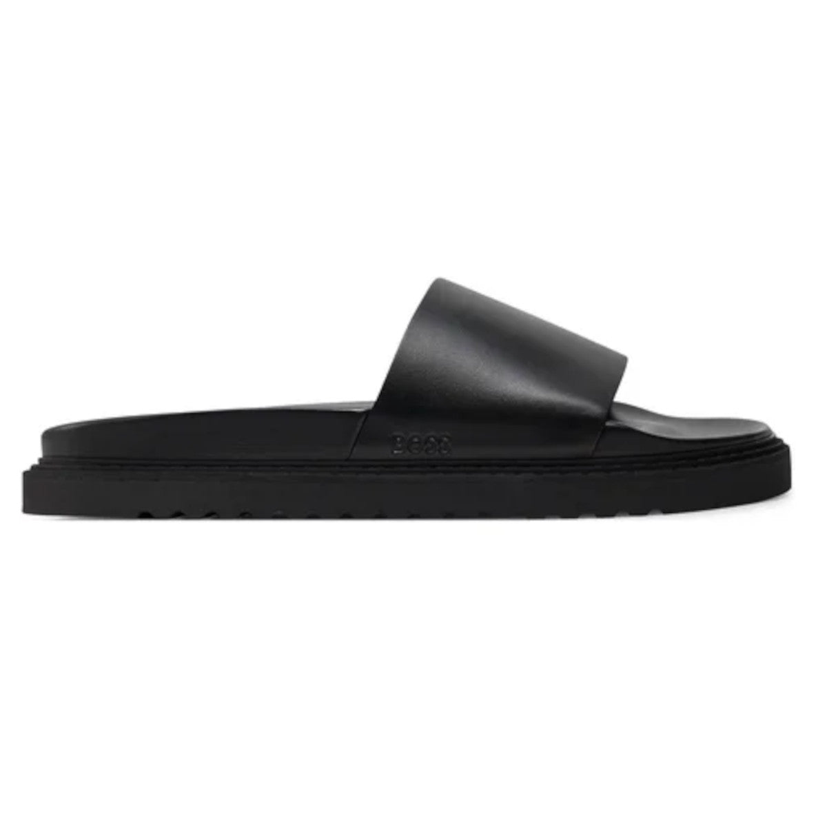 BOSS Black Cliff Slid It Leather Sliders 10251919 001 Black Frank Bird
