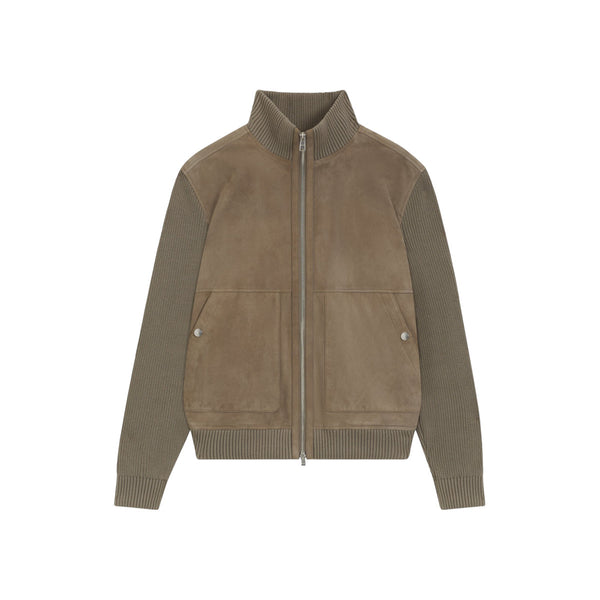 BOSS Black H-Maparo Leather Jacket 245 Open Brown