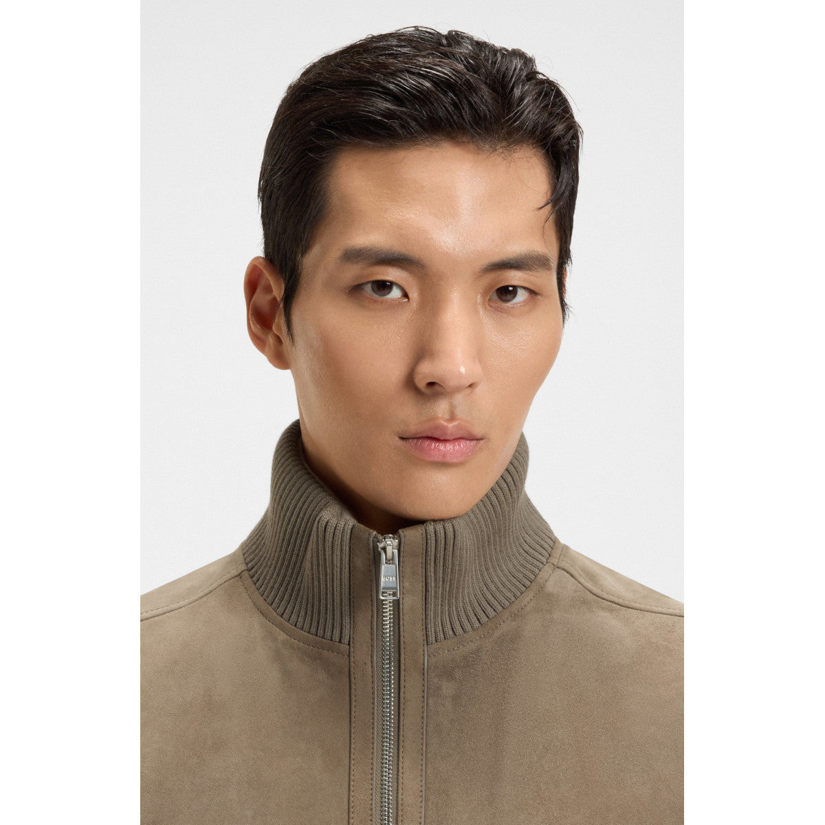 BOSS Black H-Maparo Leather Jacket 245 Open Brown