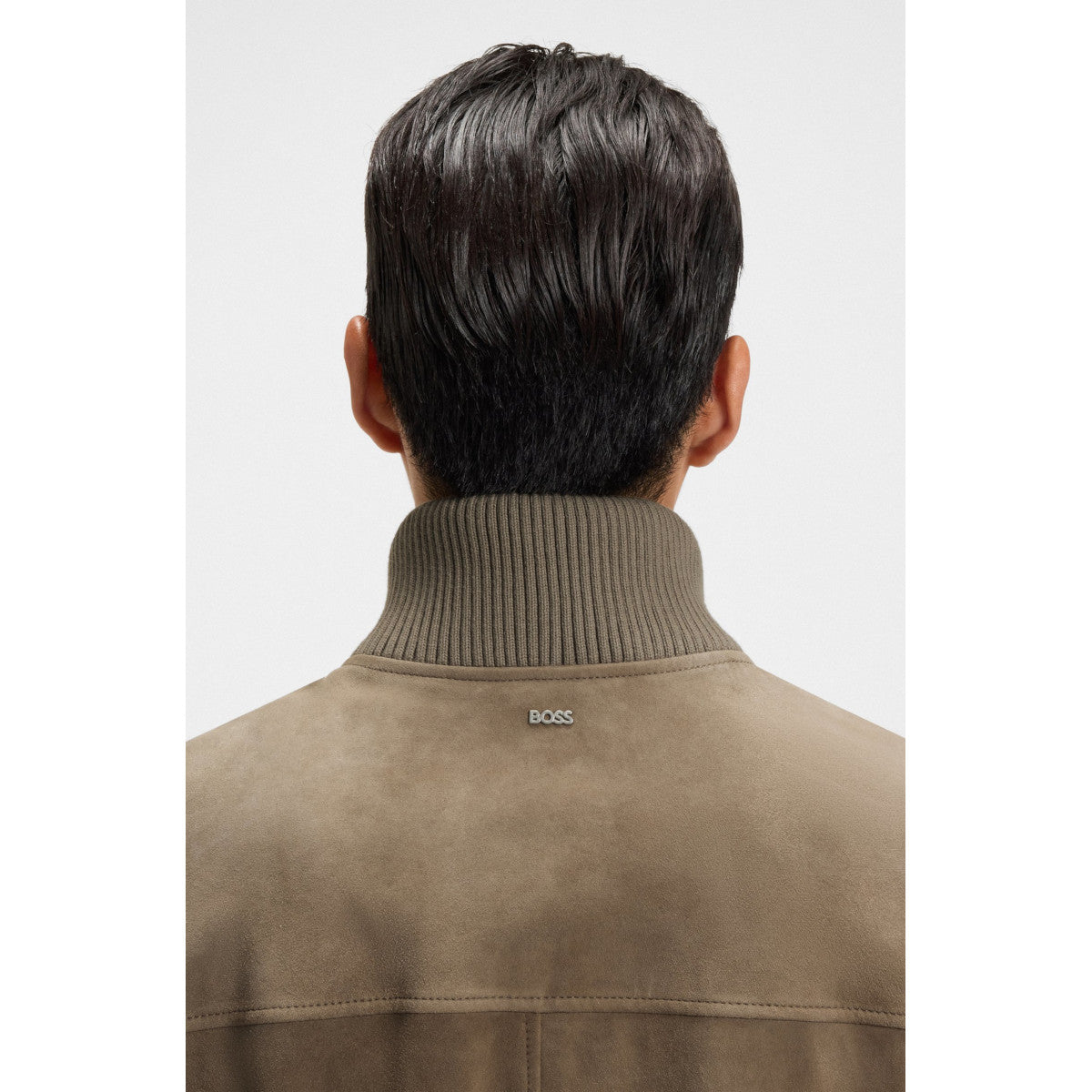 BOSS Black H-Maparo Leather Jacket 245 Open Brown