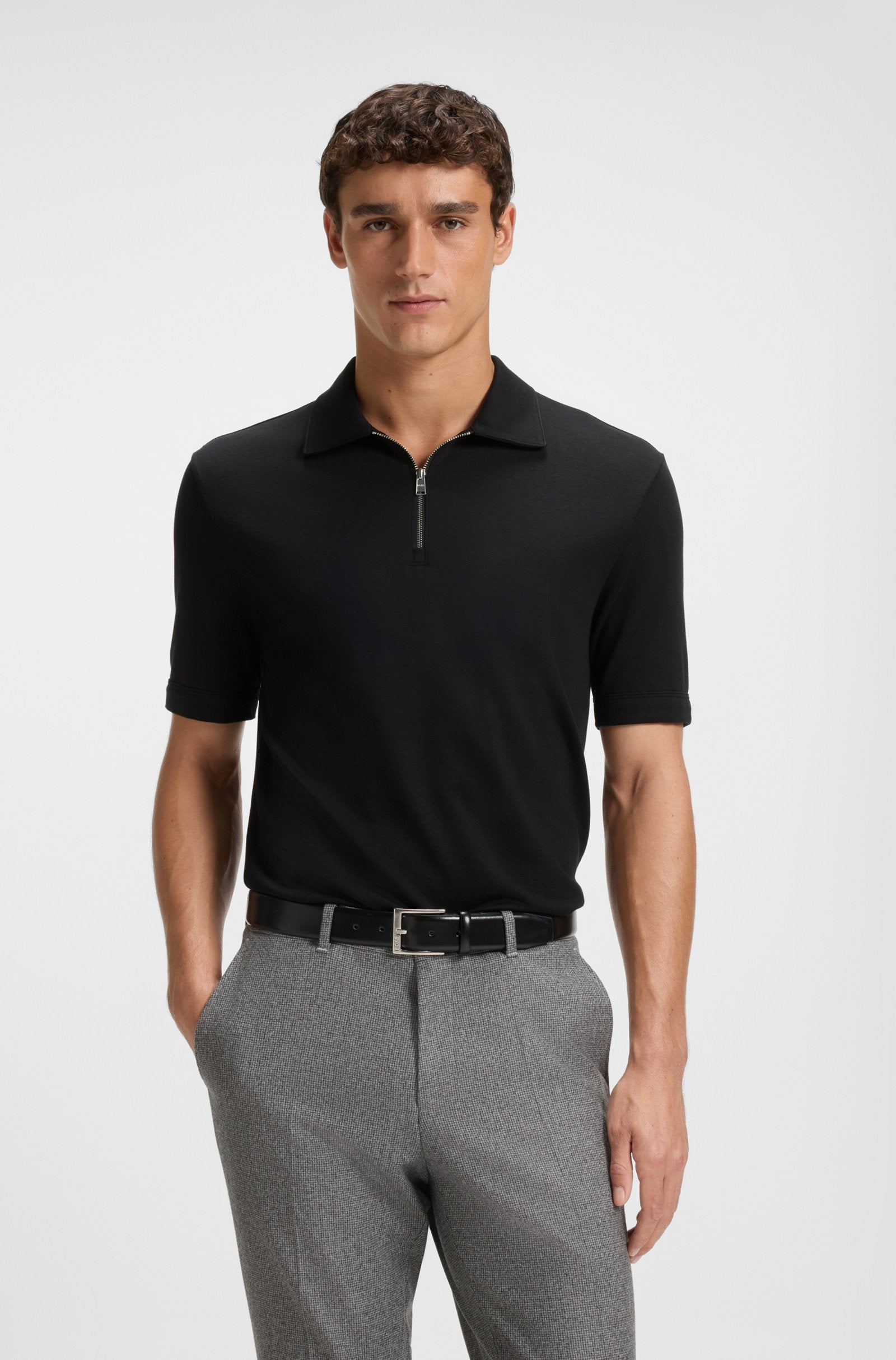 BOSS Black H-Paras 57 Polo Shirt A1-25 001 Black