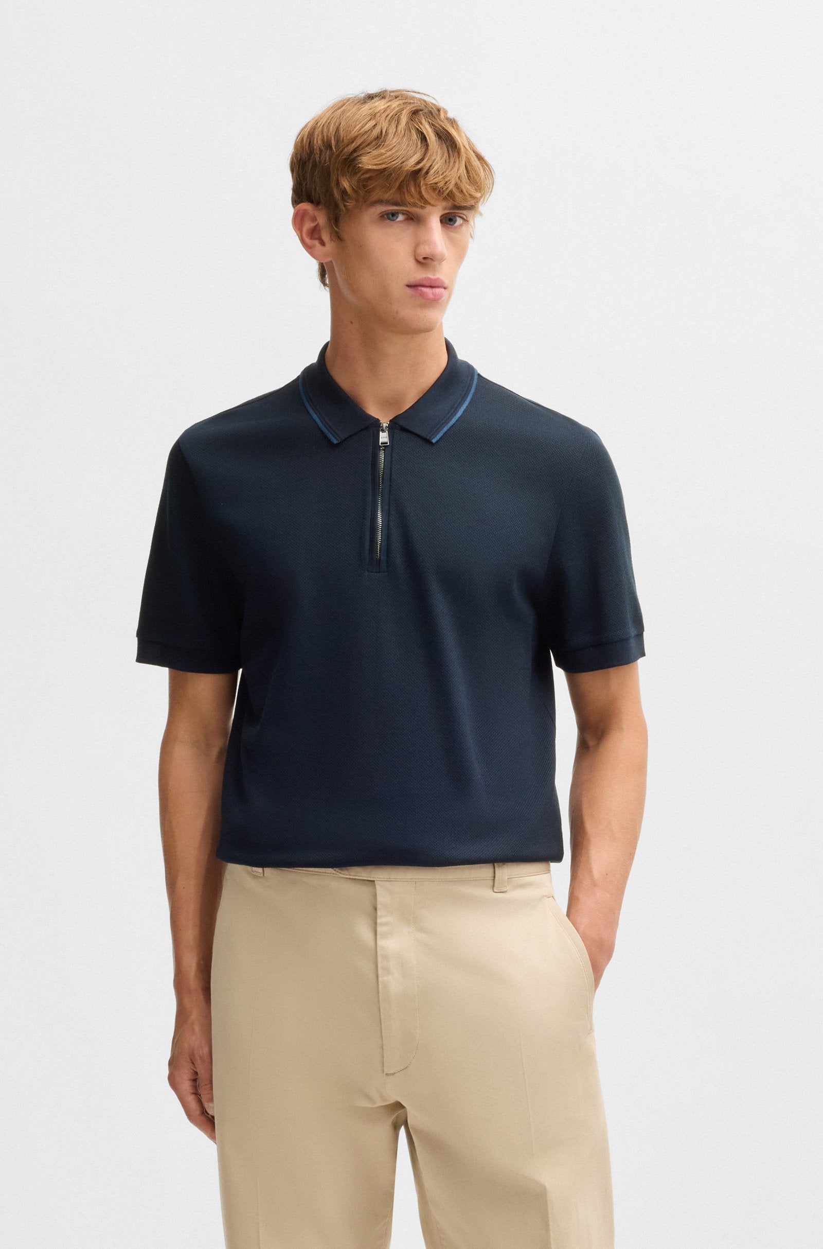 BOSS Black H-Paras 59 Polo Shirt A2-24 405 Dark Blue