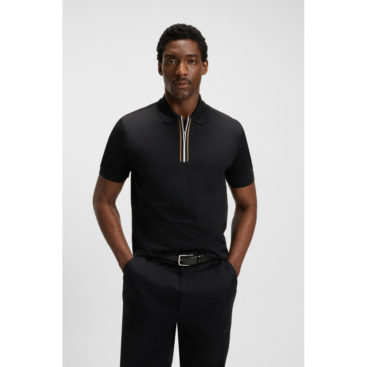 BOSS Black H-Paras 65 Polo Shirt A1-25 001 Black
