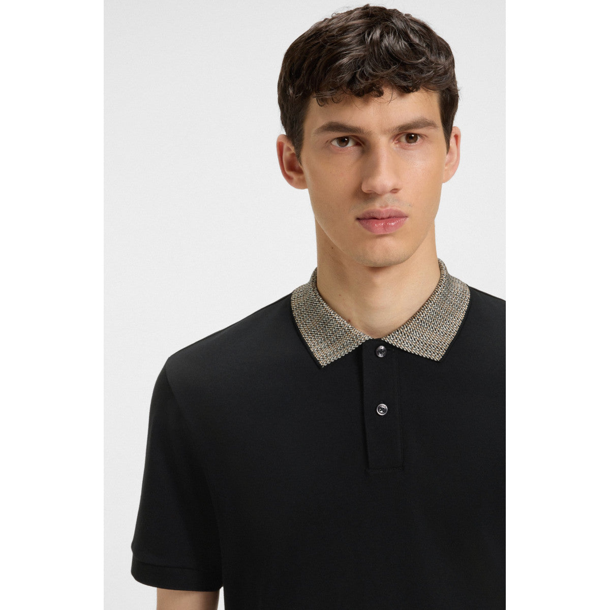 BOSS Black H-Parlay 302 Polo Shirt 001 Black