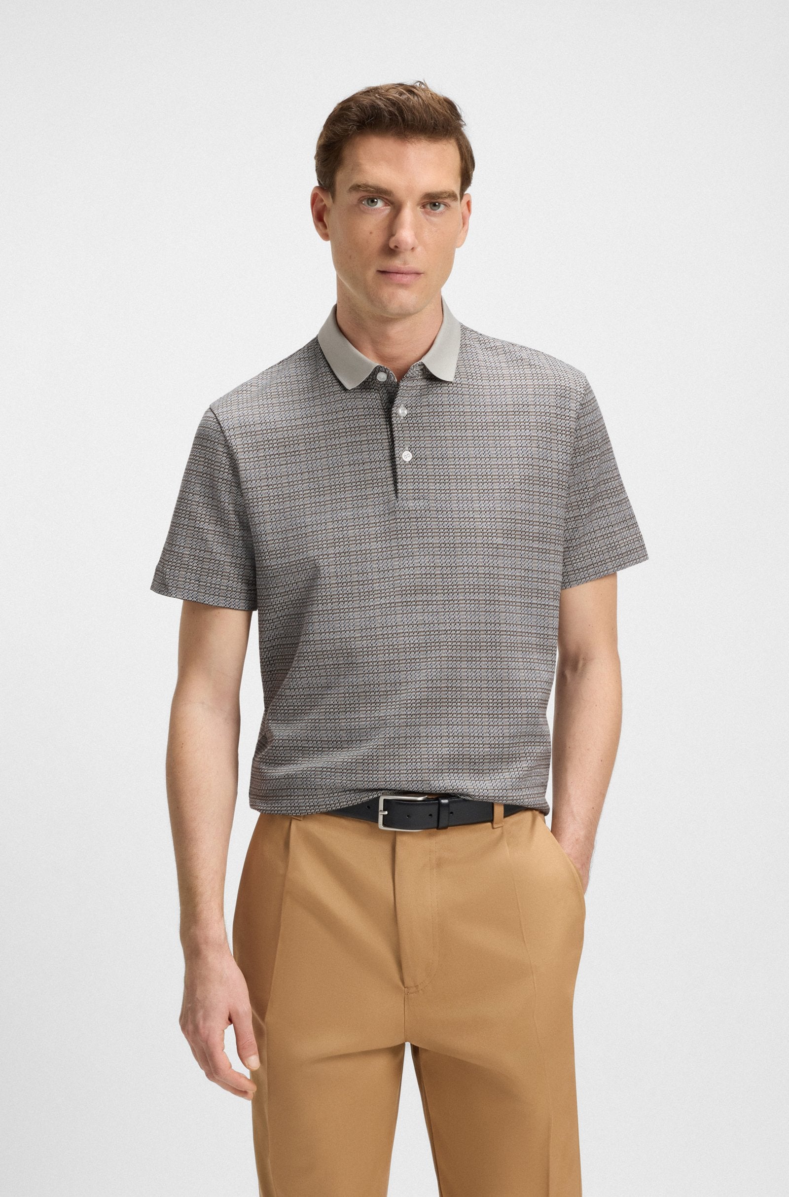 BOSS Black H-Parris 102 Polo Shirt 131 Open White