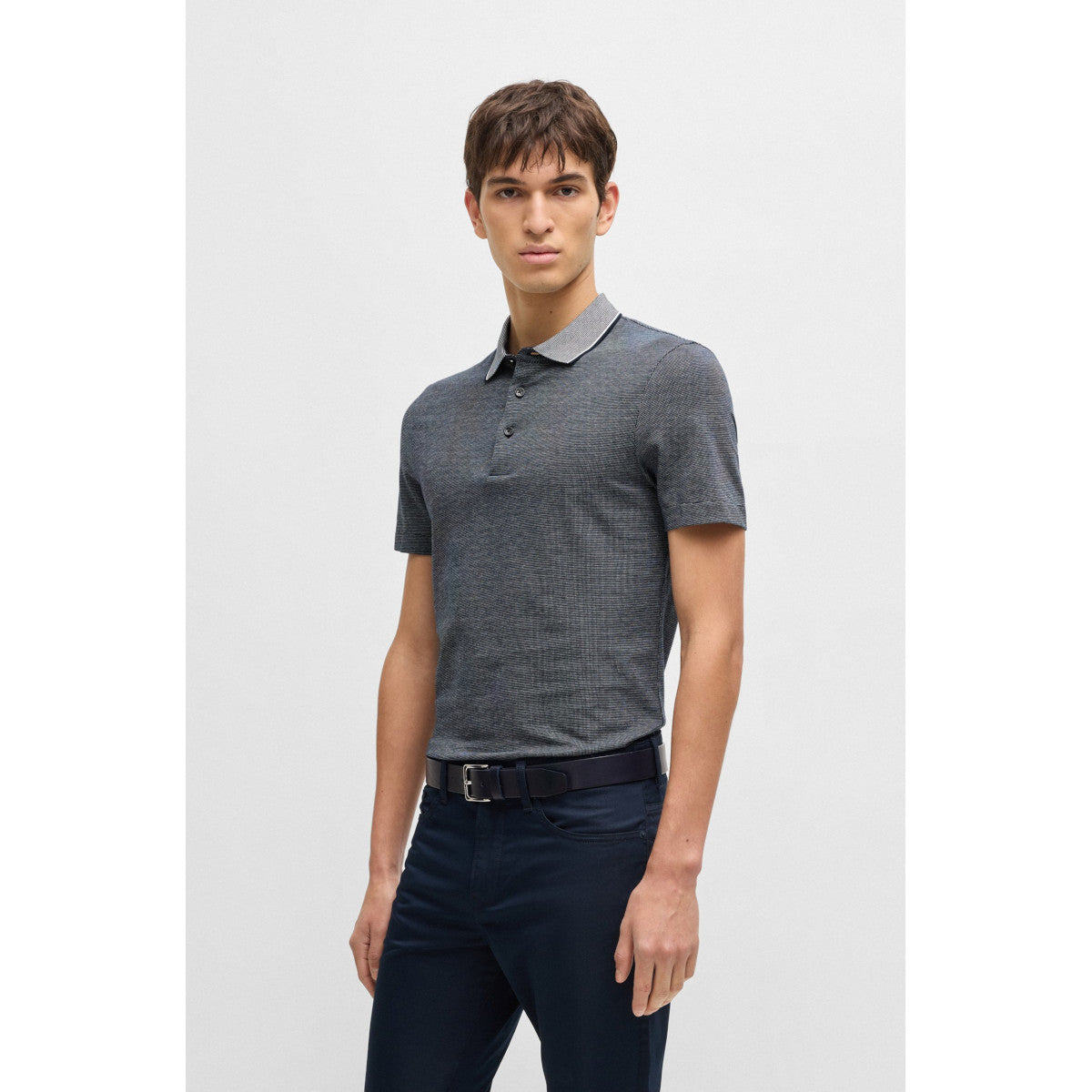 BOSS Black H-Pitton 145 Polo Shirt 404 Dk Blue
