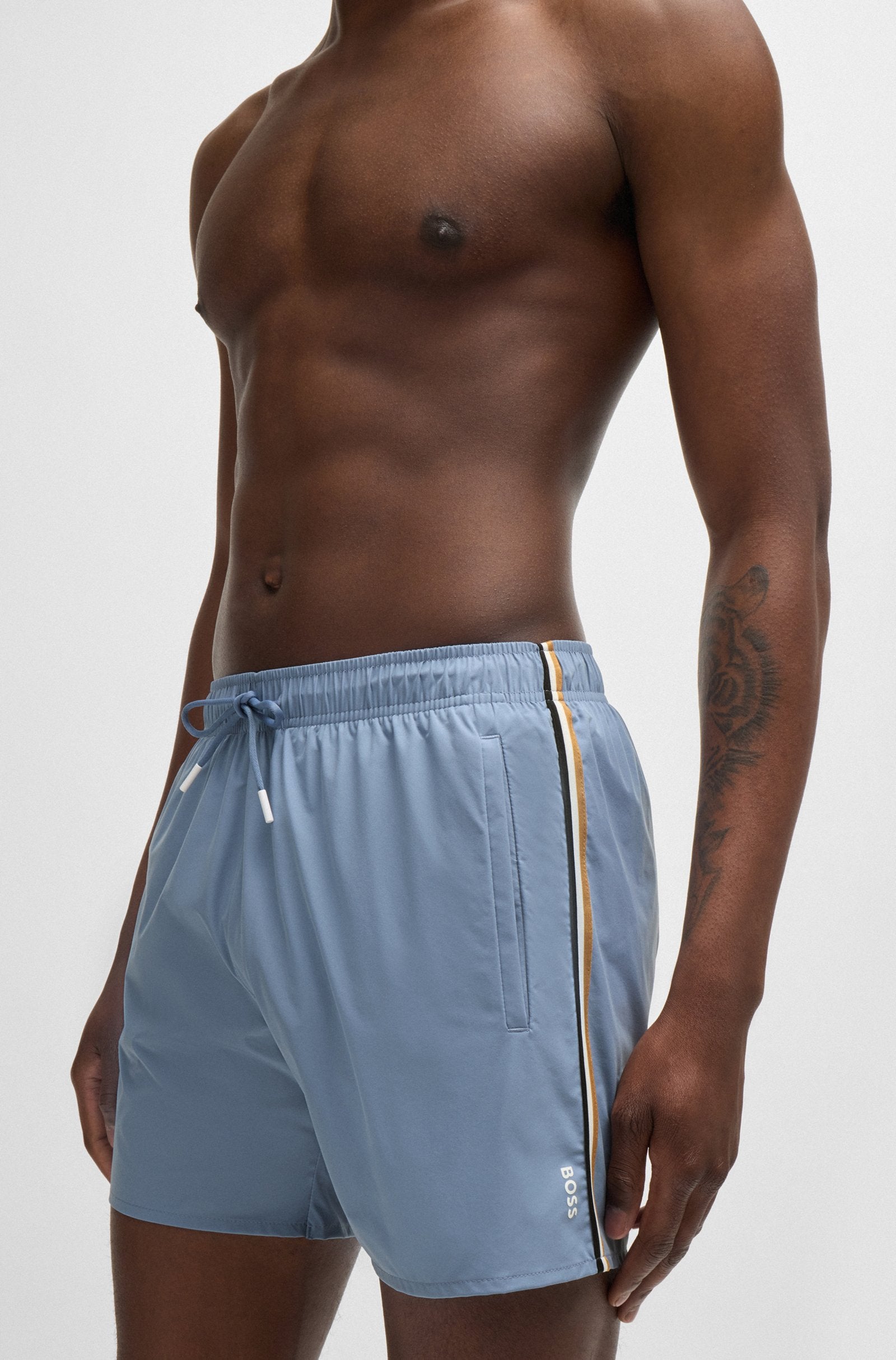 BOSS Black Iconic Swim Shorts S2-24 490 Open Blue